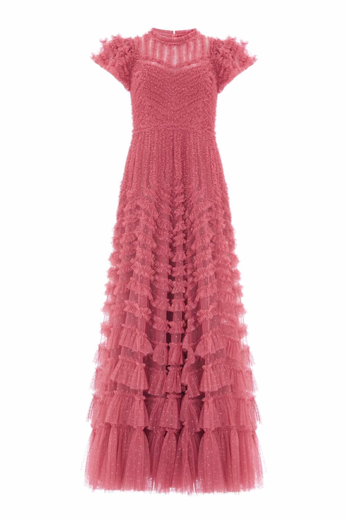 La Vie En Rose Round Neck Short Sleeve Gown - Image 2