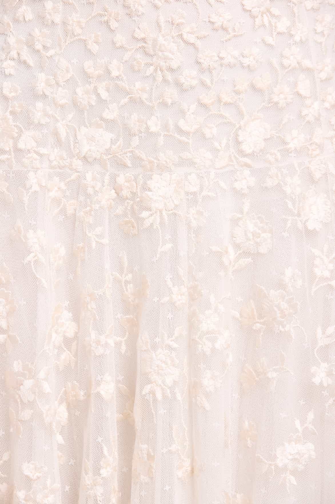 Lea Ditsy Strapless Cape Gown - Image 5