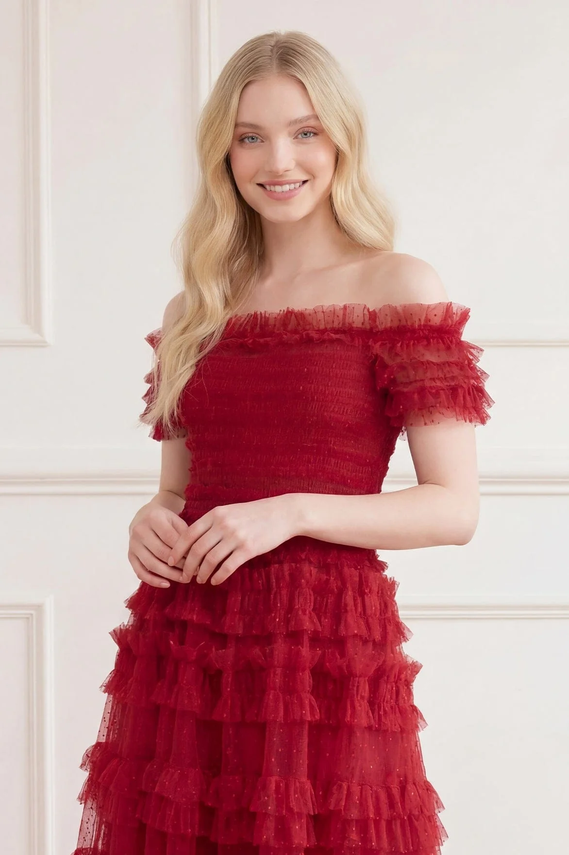 Lisette Ruffle Off Shoulder Gown - Image 4