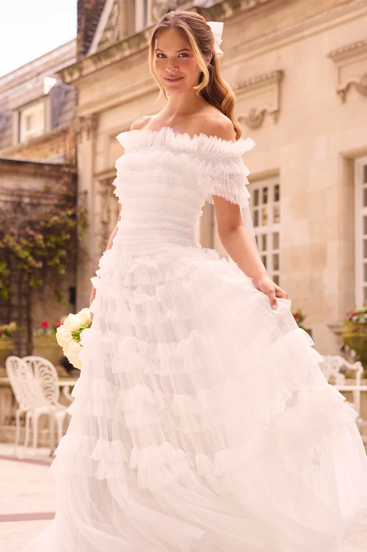 Lisette Ruffle Off-Shoulder Gown - Image 8