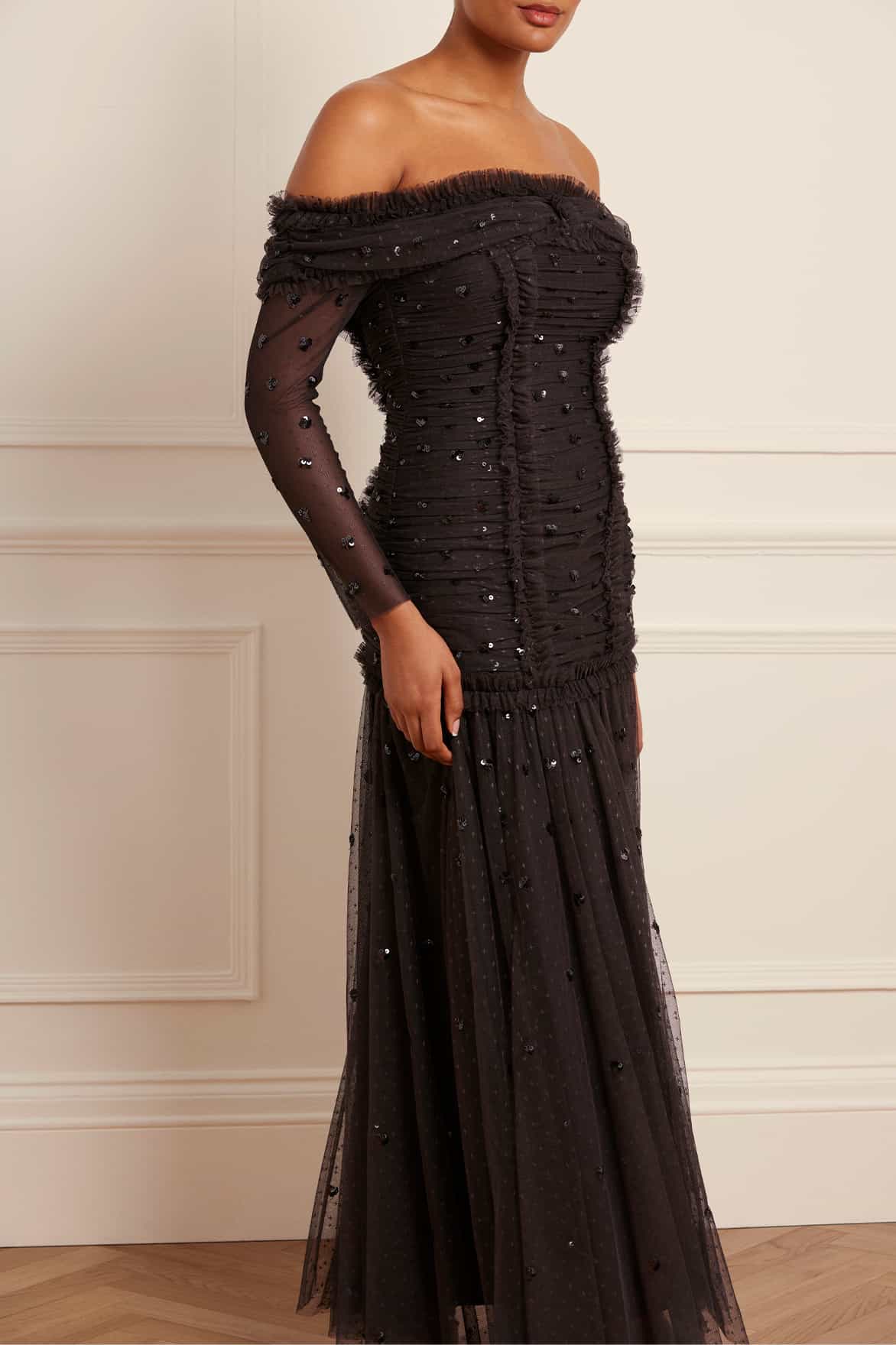Love Heart Rouched Off-Shoulder Gown - Image 5