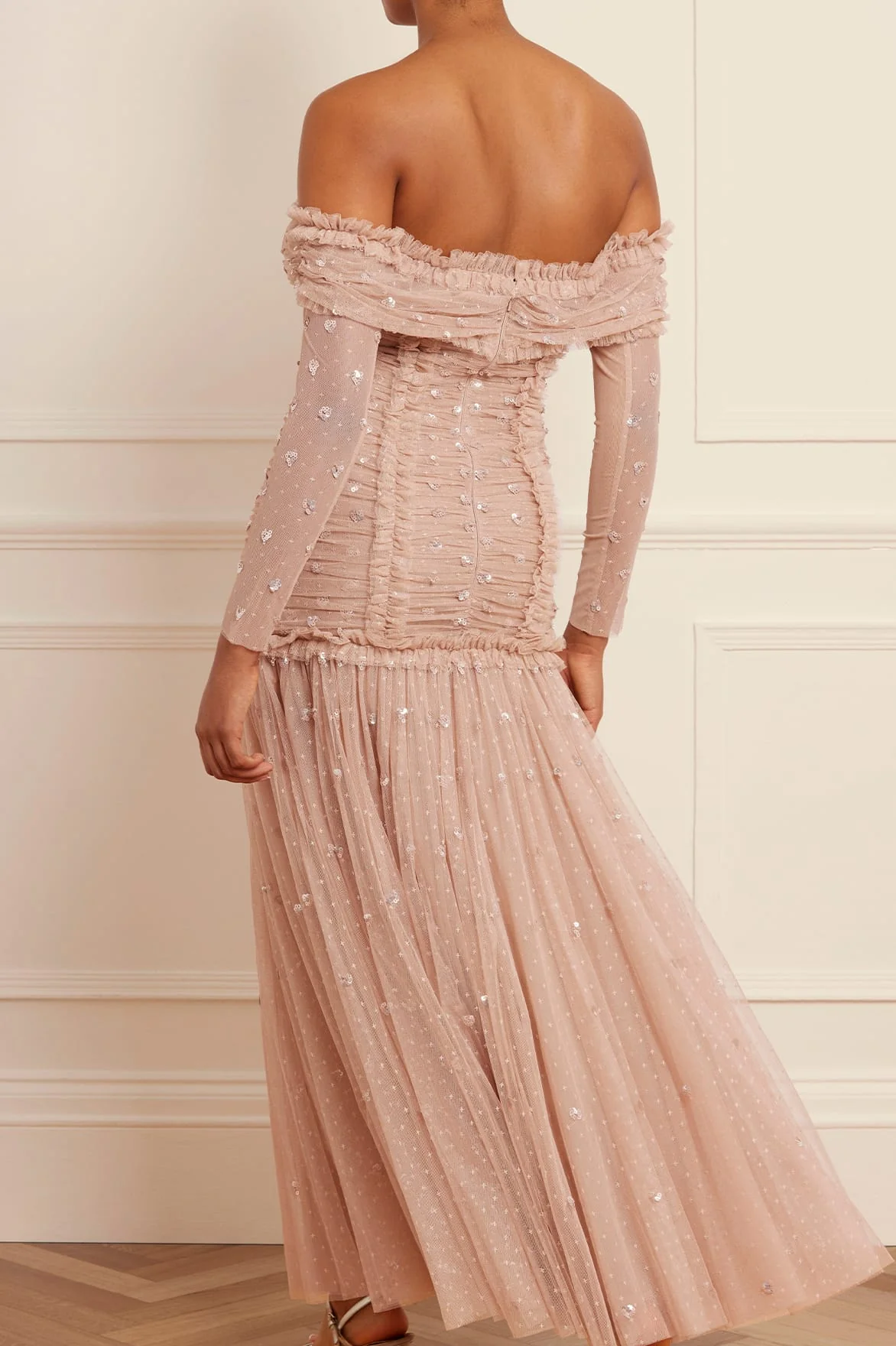 Love Heart Rouched Off-Shoulder Gown - Image 5