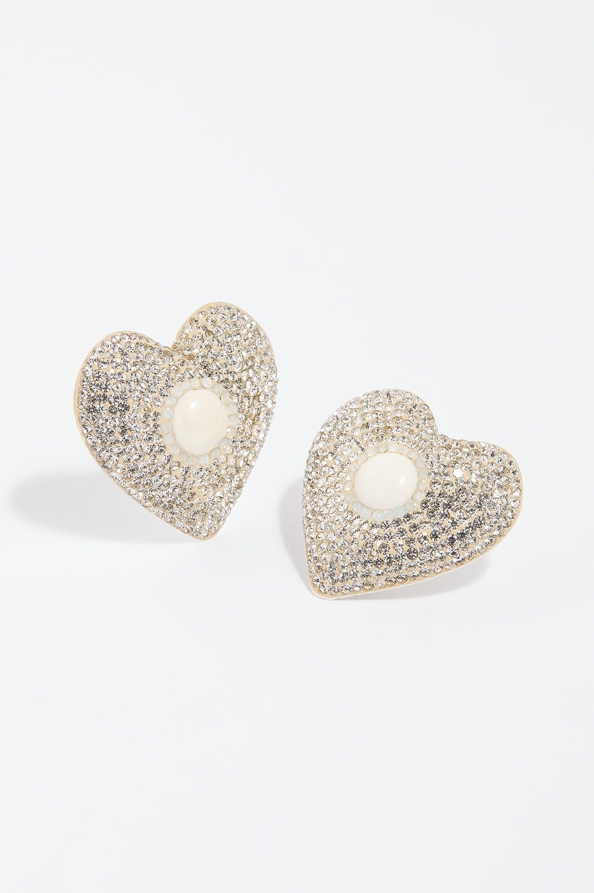 Loveheart Crystal Stud Earrings - Image 2