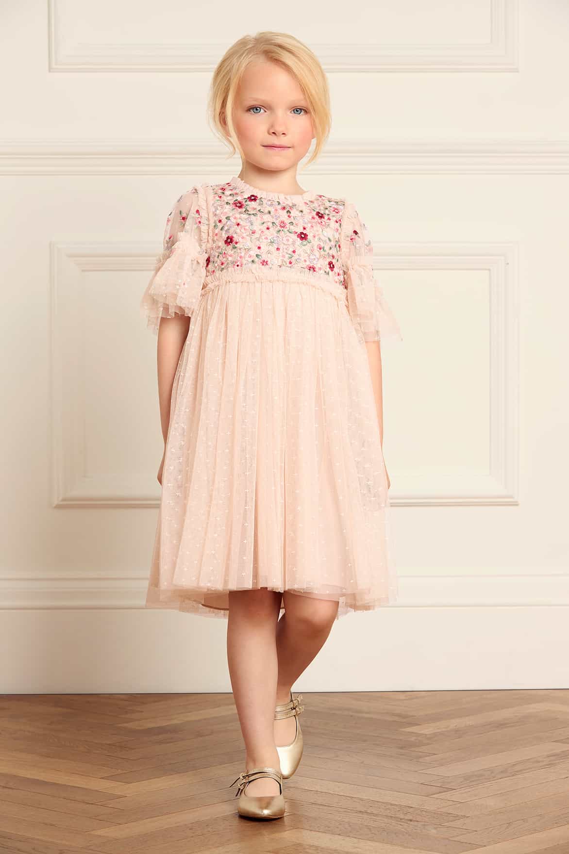 Lunaria Wreath Bodice Kids Dress - Image 3