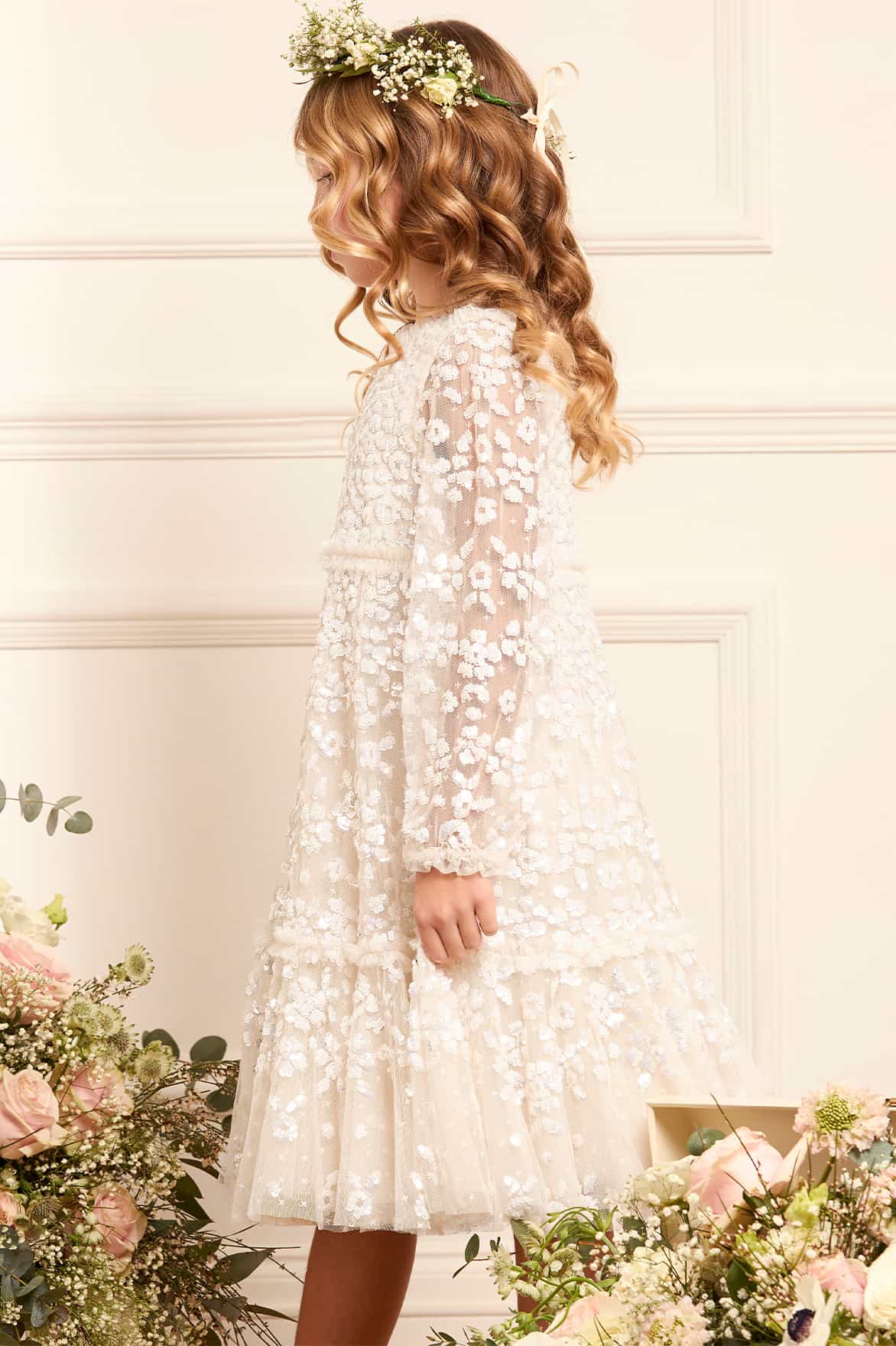 Maeva Long Sleeve Kids Dress - Image 3