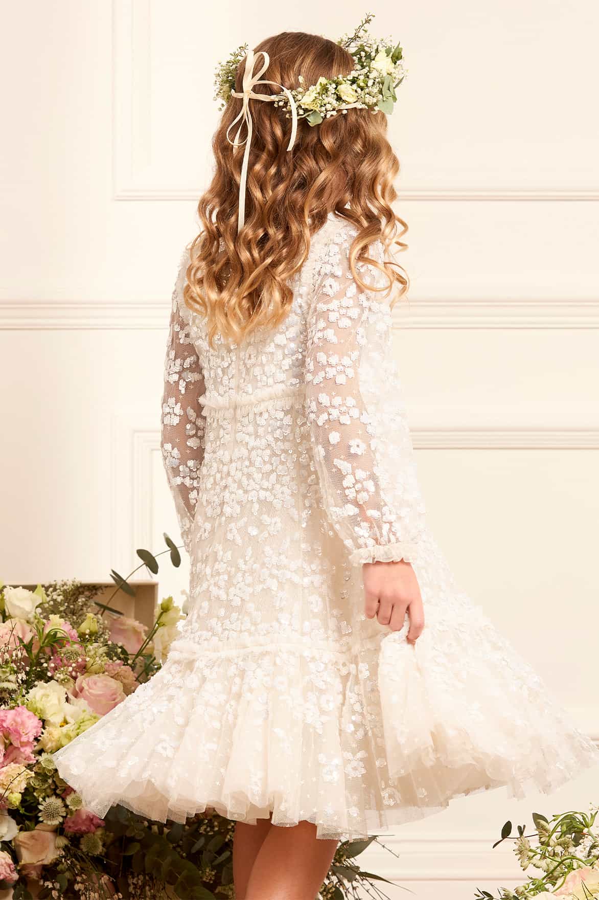 Maeva Long Sleeve Kids Dress - Image 4