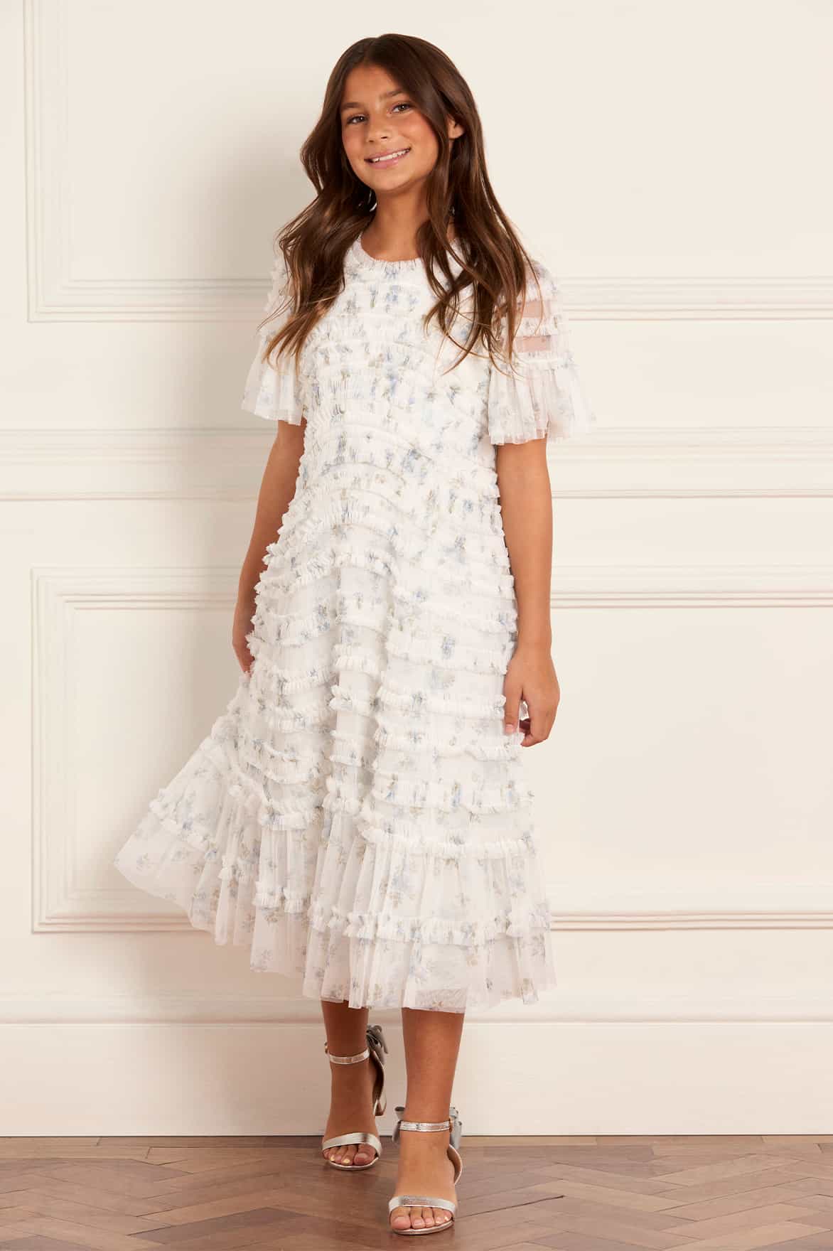 Magnolia Ditsy Amara Ruffle Kids Dress - Image 3