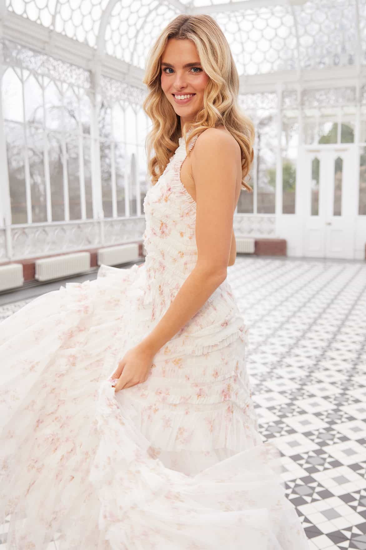 Magnolia Ditsy Elia Halter-Neck Gown - Image 7
