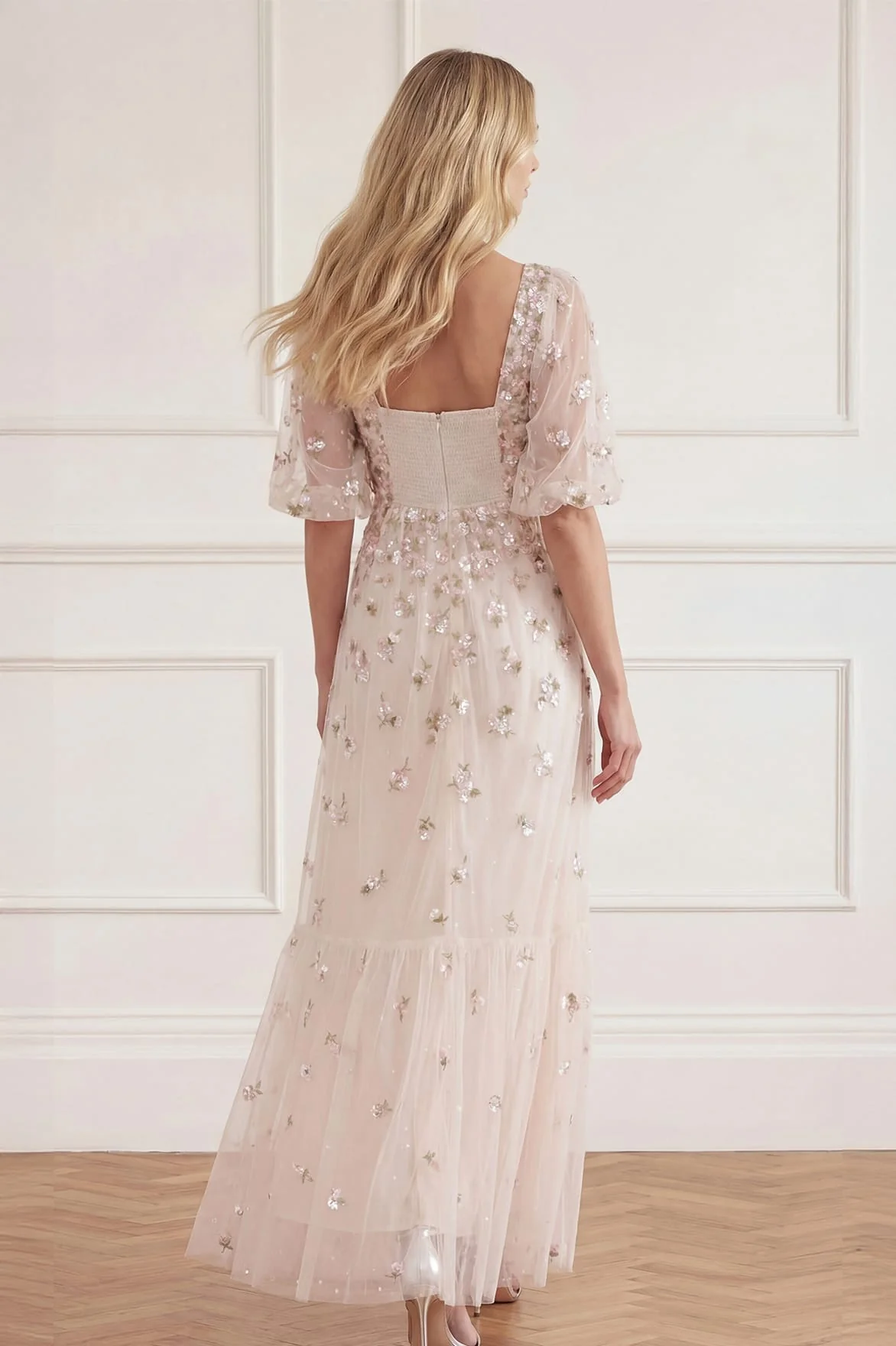 Meadow Ditsy Sweetheart Ankle Gown - Image 4
