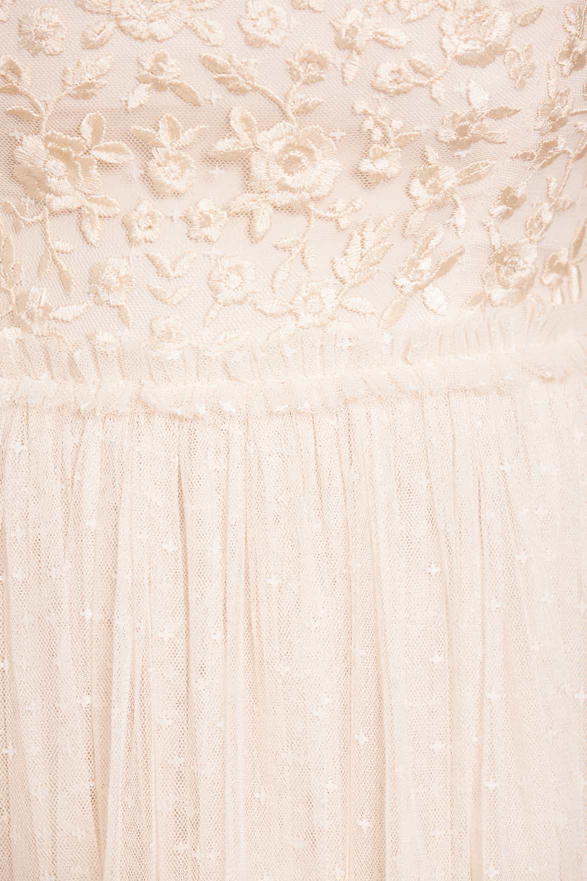 Midsummer Lace Bodice Off-Shoulder Ankle Gown - Image 4
