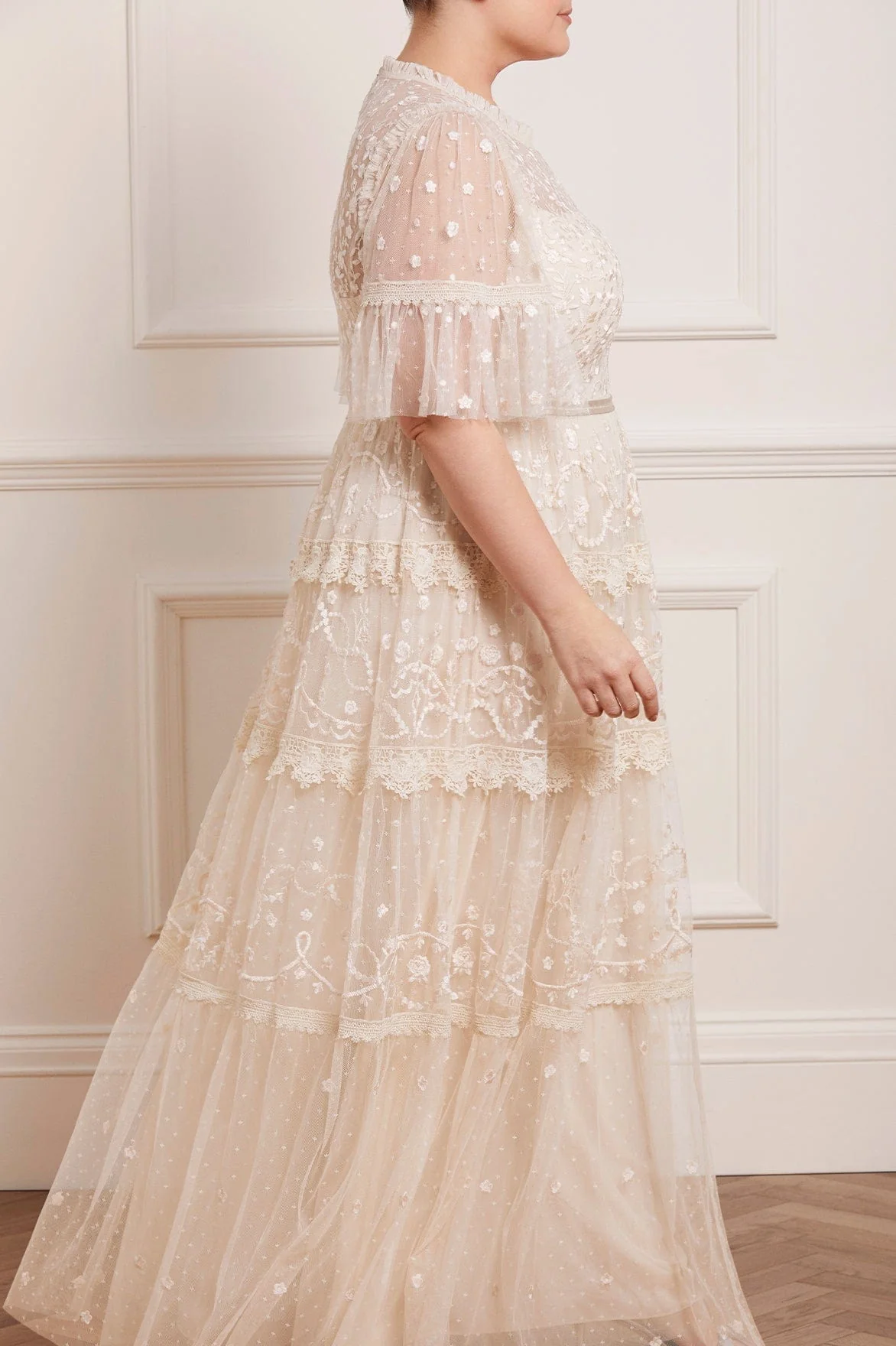 Midsummer Lace Round Neck Gown - Image 10