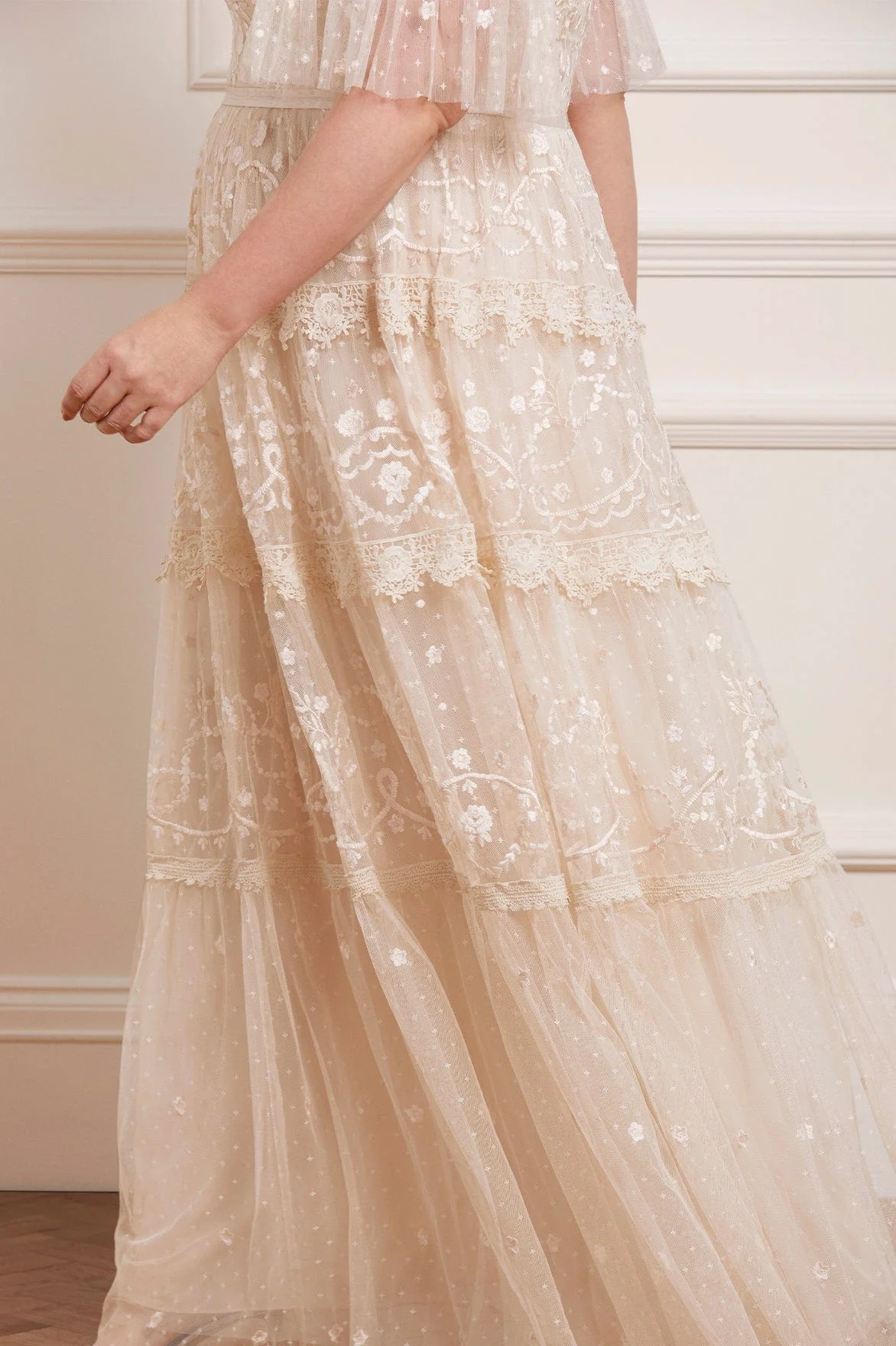 Midsummer Lace Round Neck Gown - Image 11