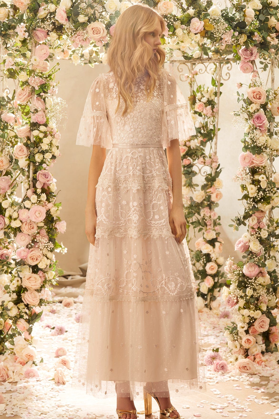 Midsummer Lace Round Neck Gown - Image 13