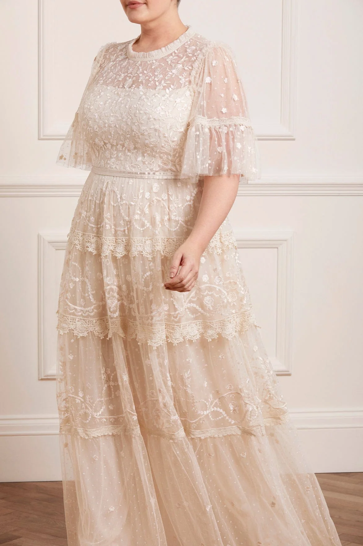 Midsummer Lace Round Neck Gown - Image 7