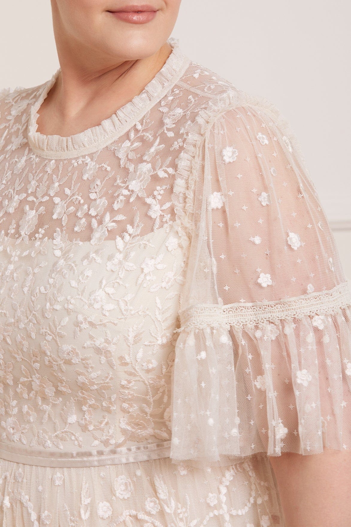 Midsummer Lace Round Neck Gown - Image 8