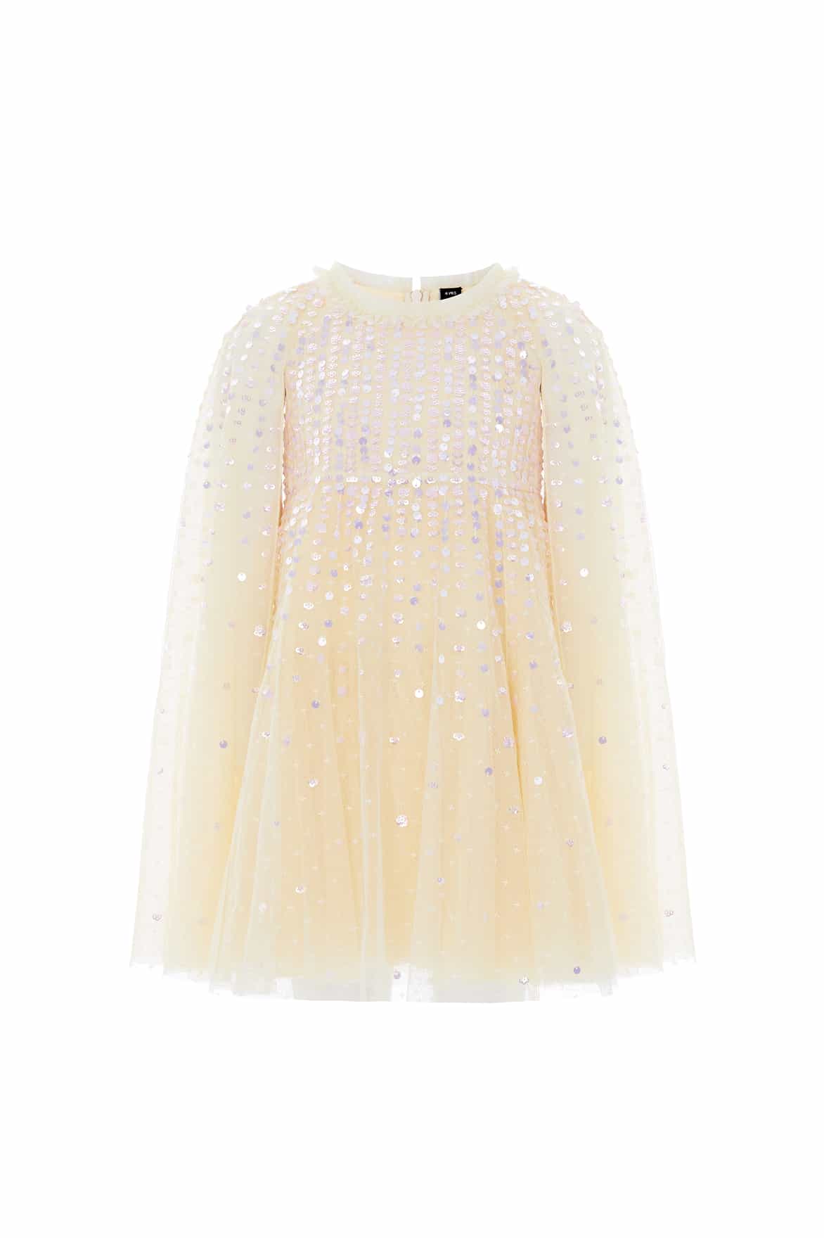 Moonlight Sequin Cape Kids Dress - Image 2