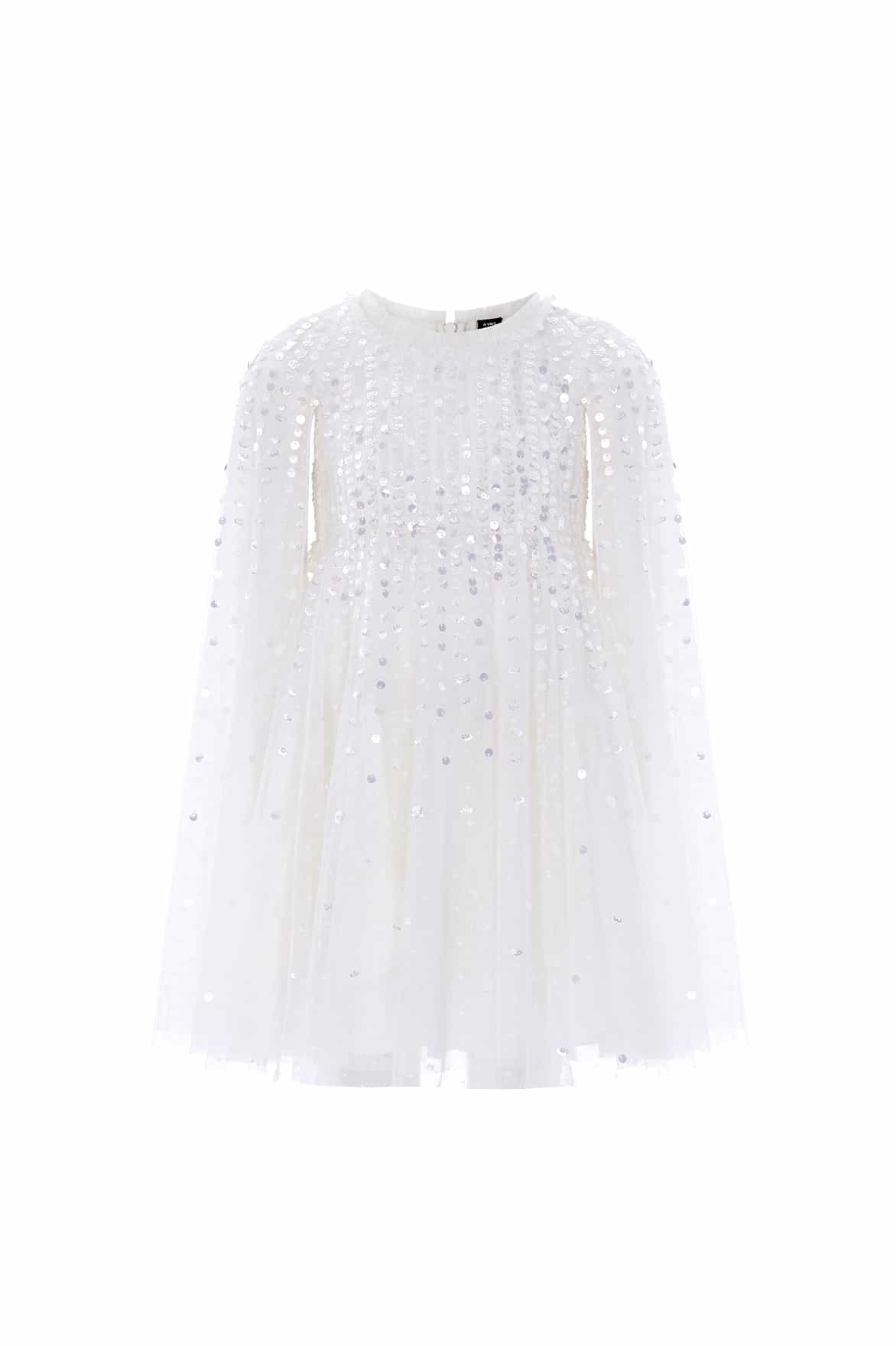 Moonlight Sequin Cape Kids Dress - Image 2