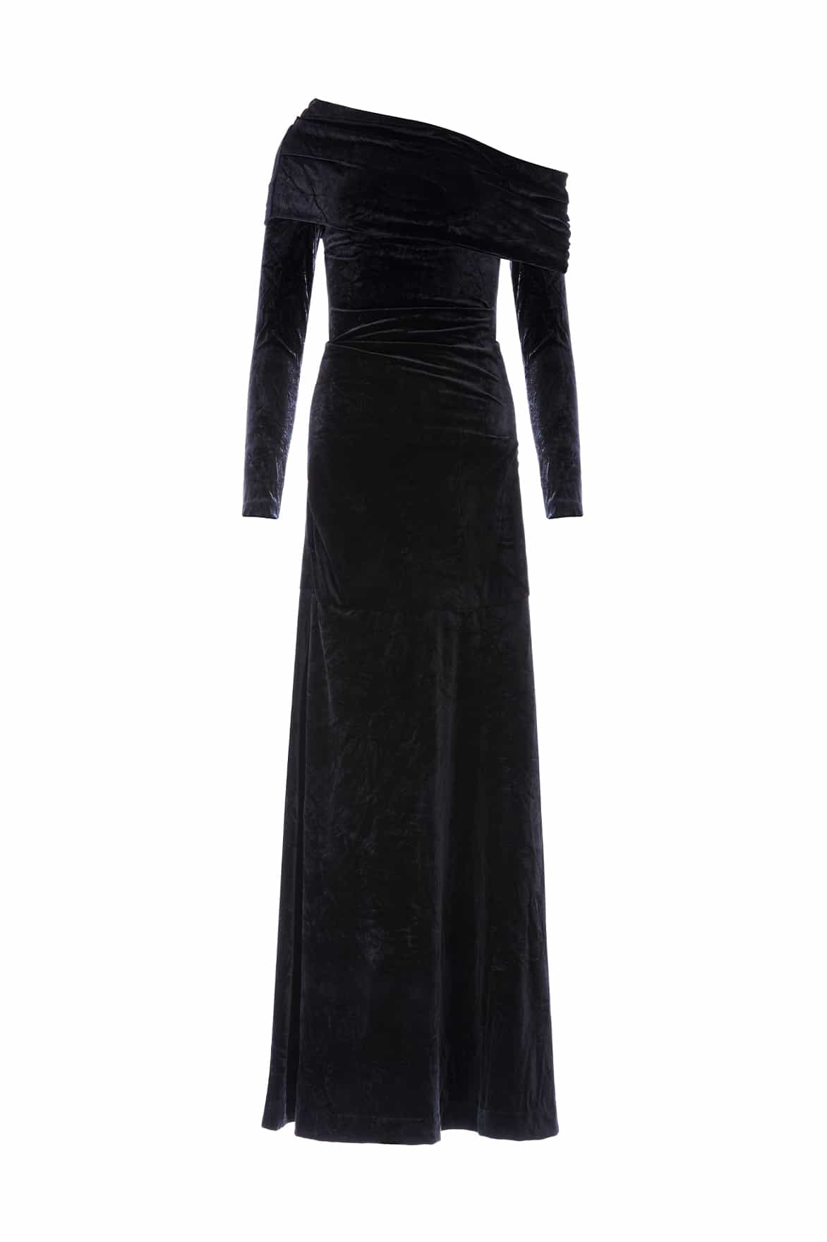Nova Velvet One-Shoulder Gown - Image 2