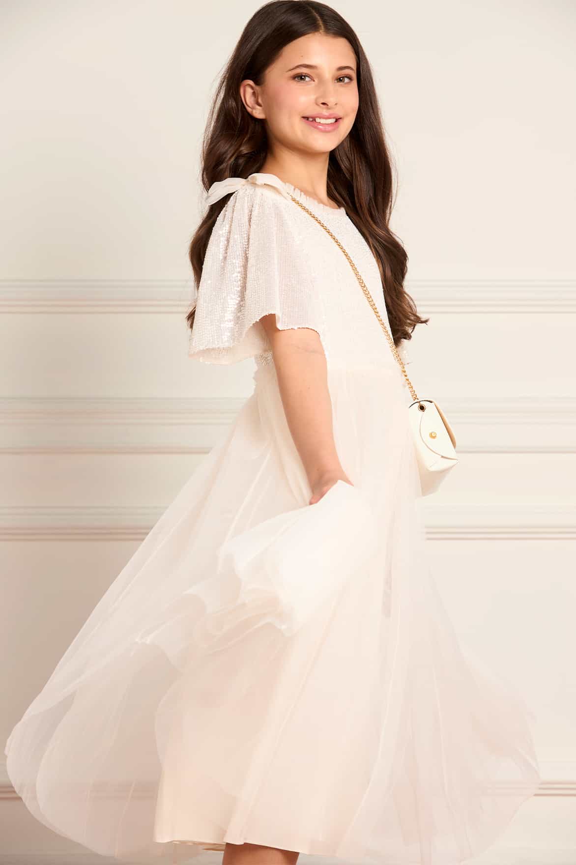 Paloma Bow Kids Dress - Image 3