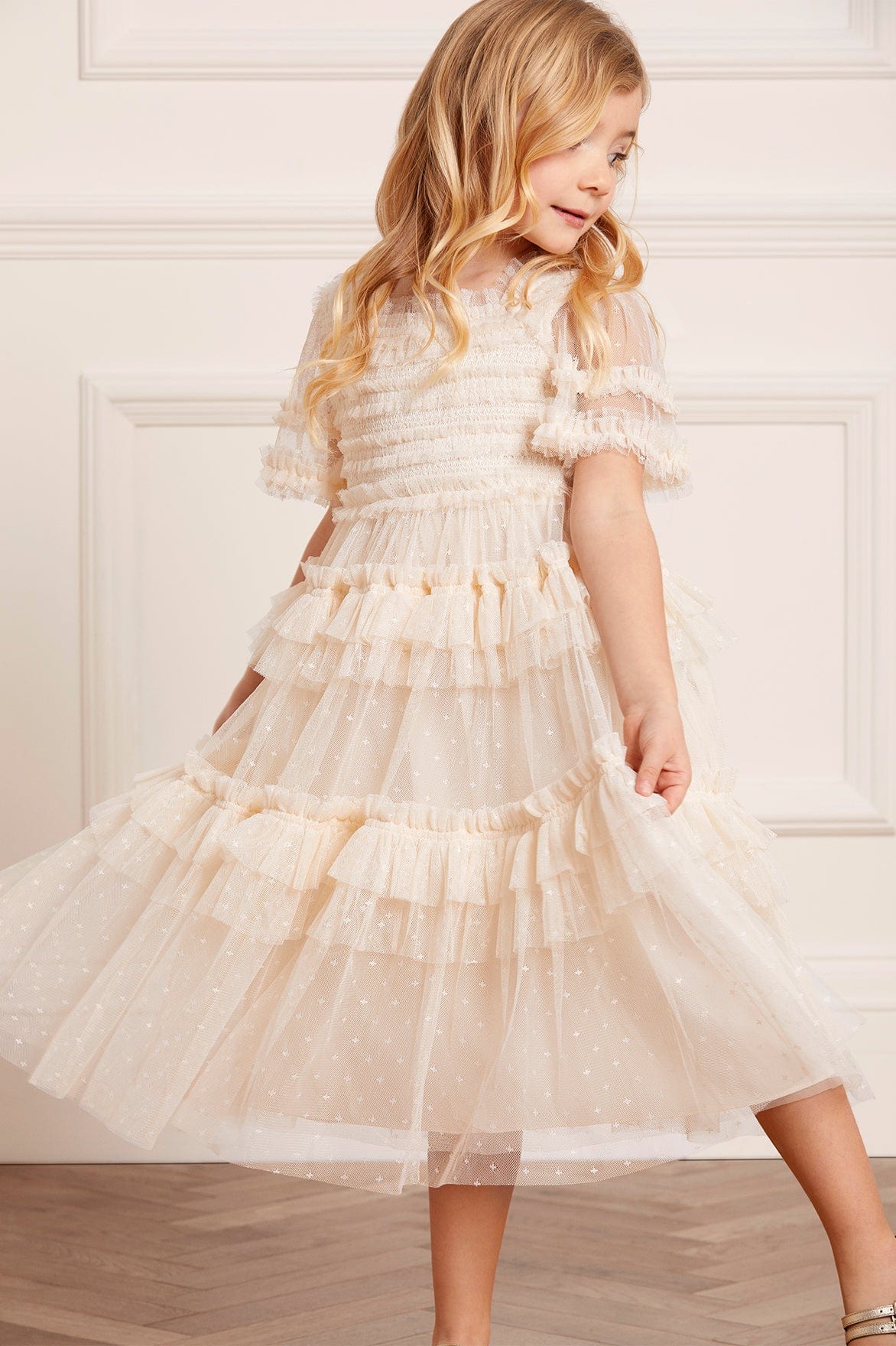 Peaches Smocked Kids Dress - Image 3