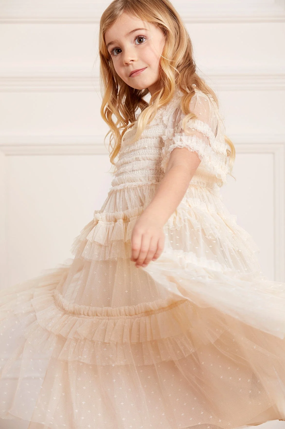 Peaches Smocked Kids Dress - Image 4