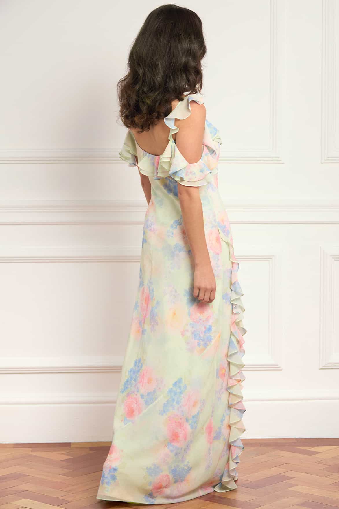 Peony Bloom Georgette Cami Gown - Image 6