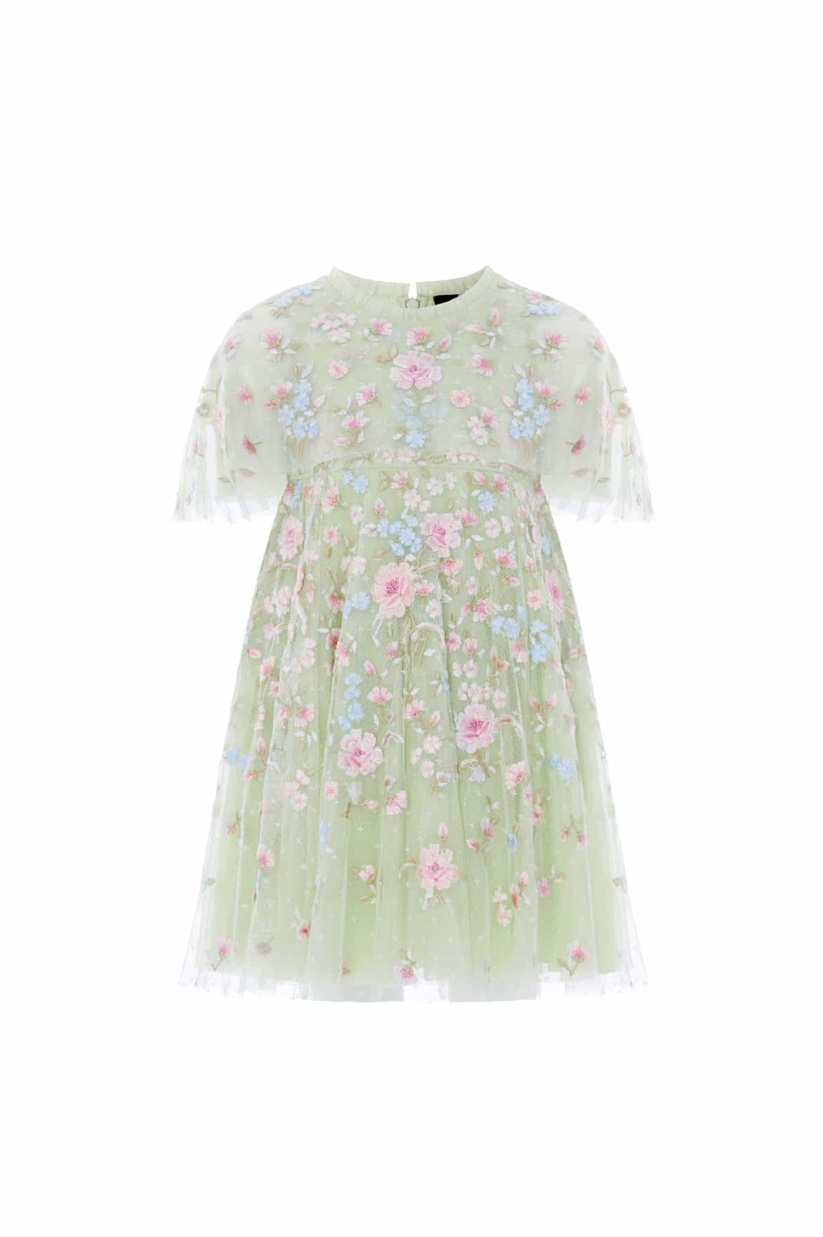 Peony Bouquet Cape Kids Dress - Image 2