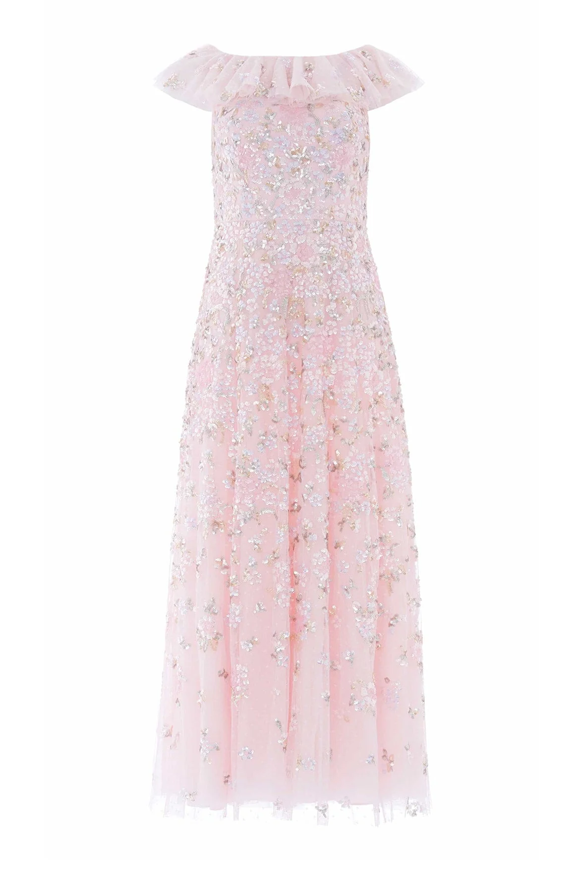 Peony Bouquet Sequin Ankle Gown - Image 3