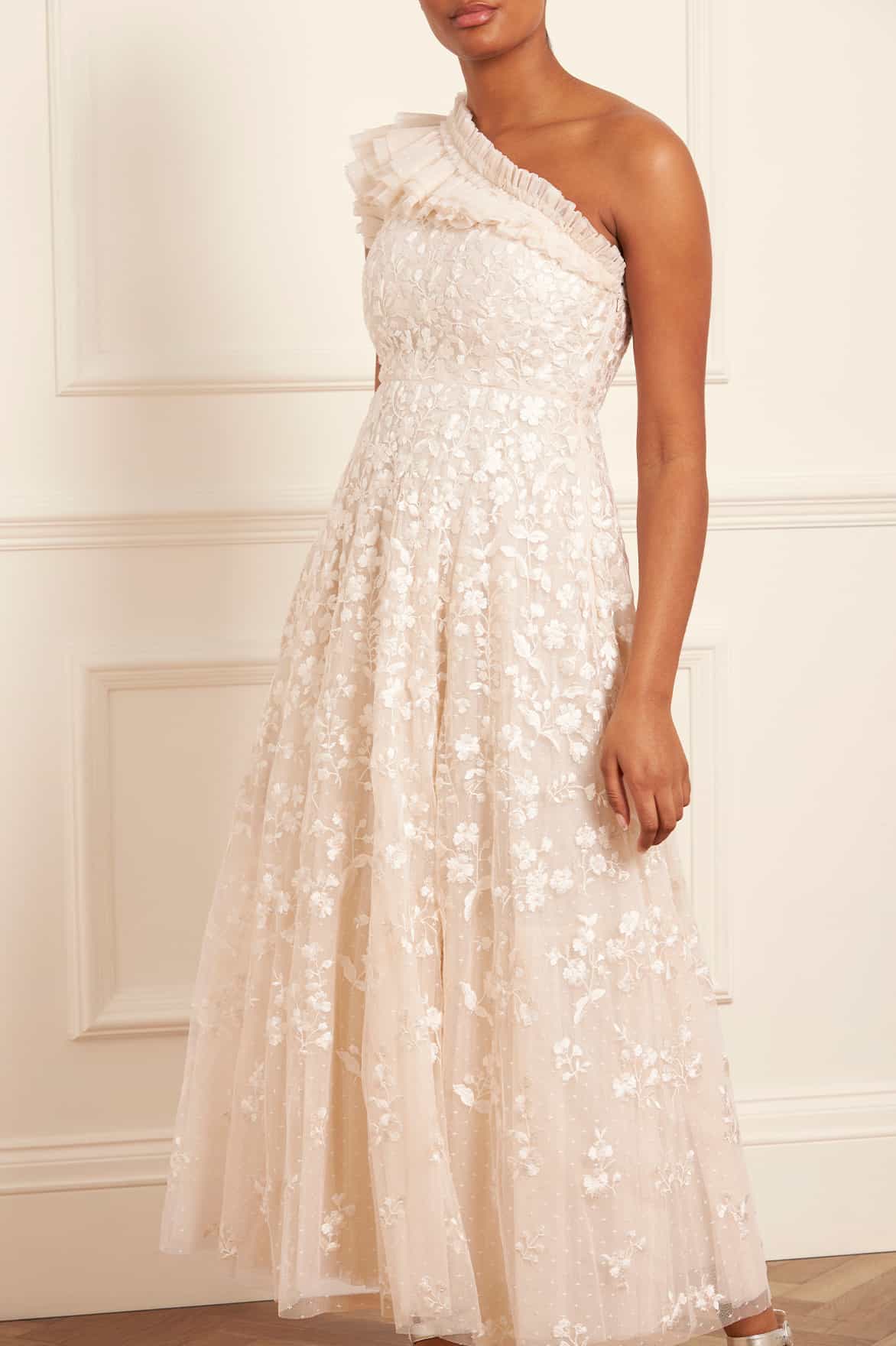 Posy Pirouette One-Shoulder Ankle Gown - Image 2