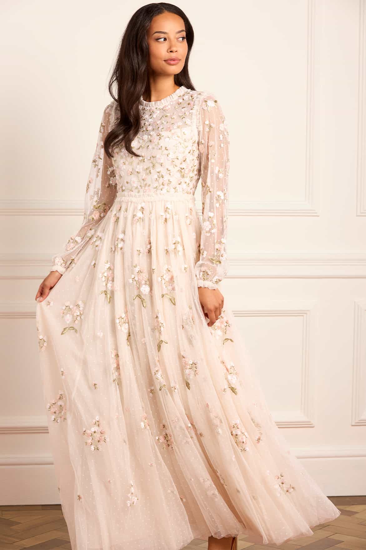 Posy Round Neck Gown