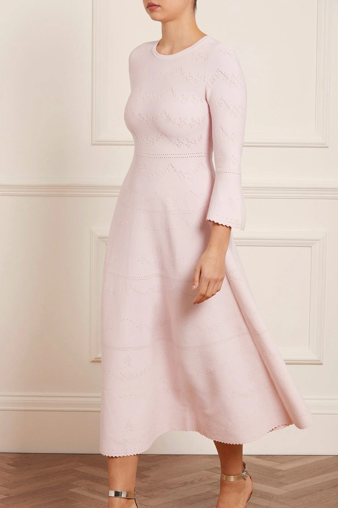 Pretty Pointelle Knit Ankle Gown - Image 3
