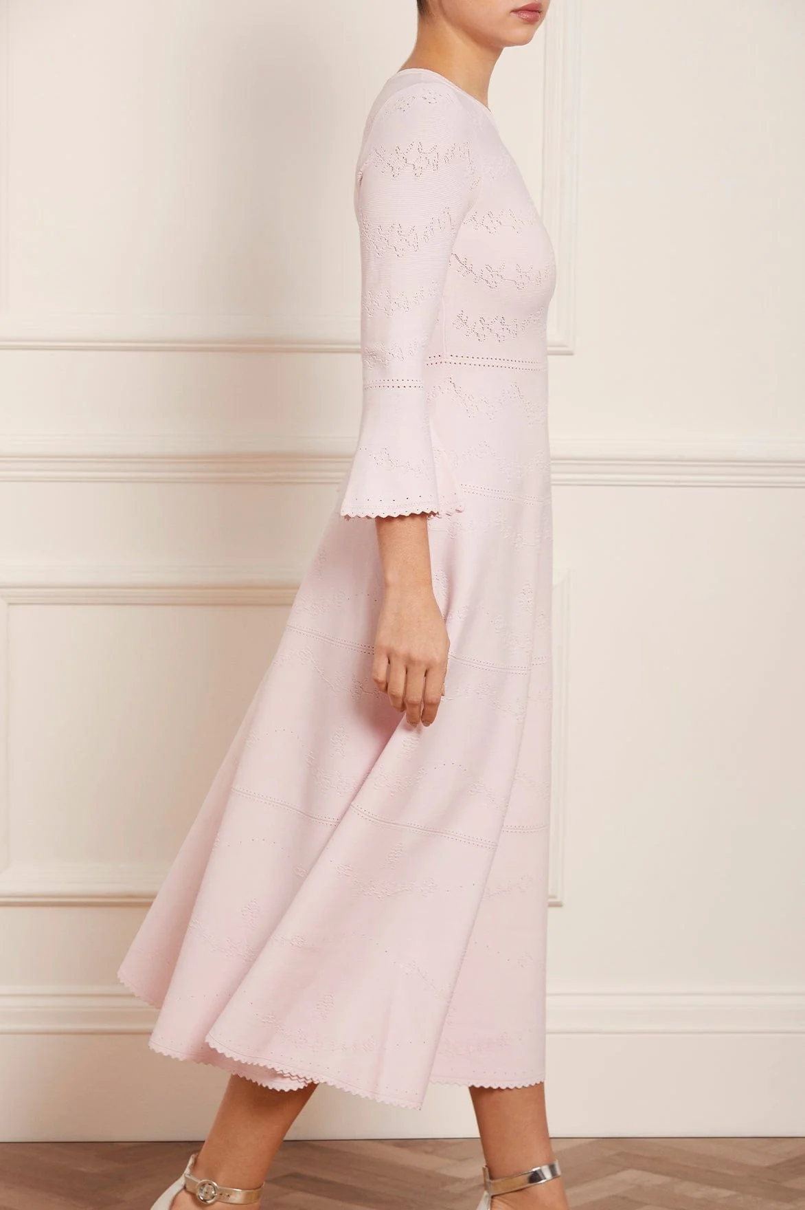 Pretty Pointelle Knit Ankle Gown - Image 4