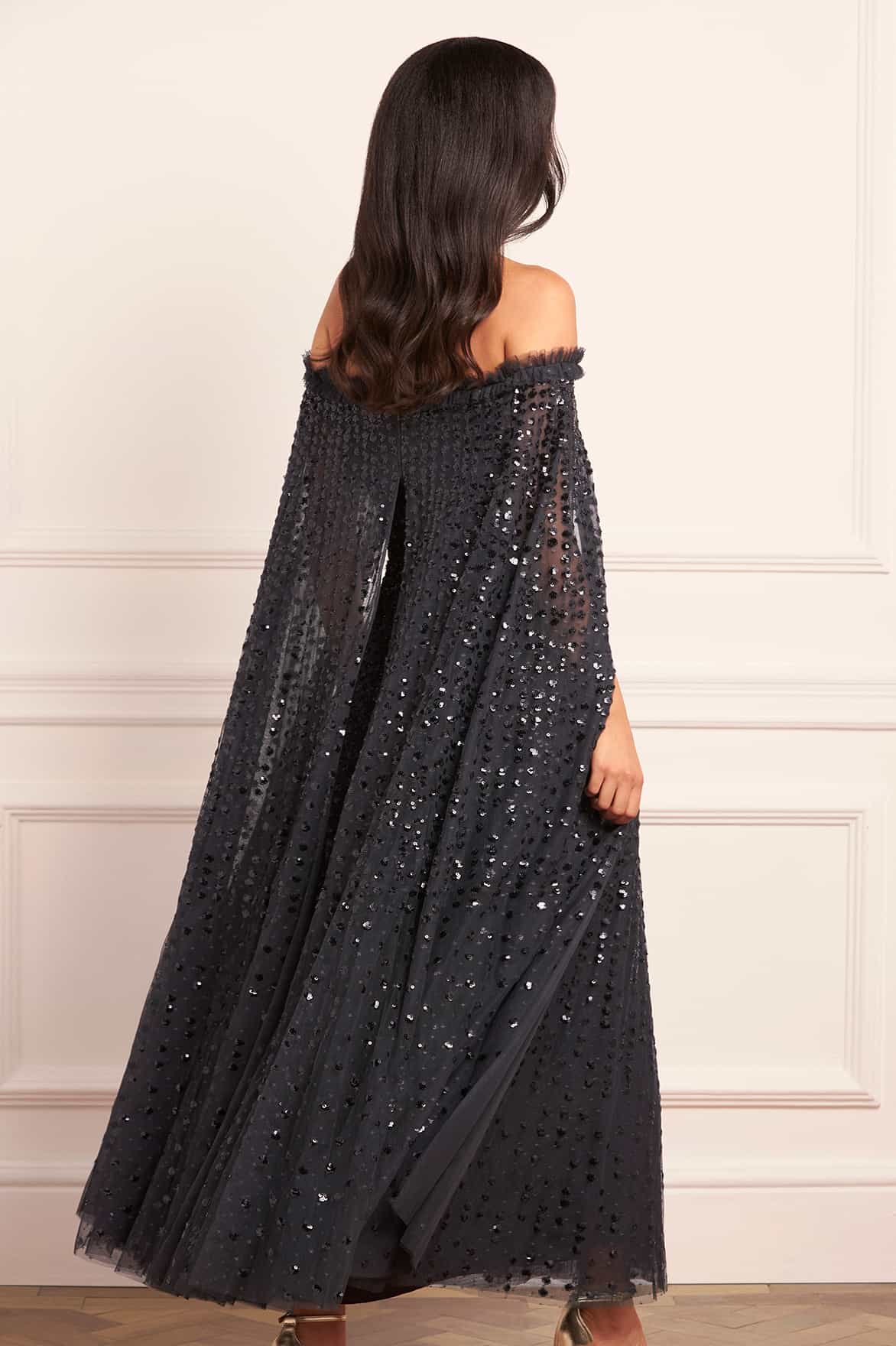 Raindrop Cape Ankle Gown - Image 6