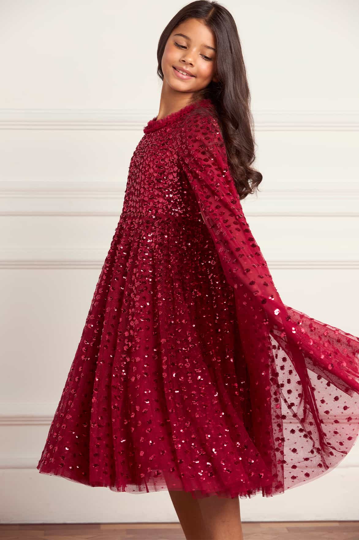 Raindrop Cape Kids Dress - Image 4