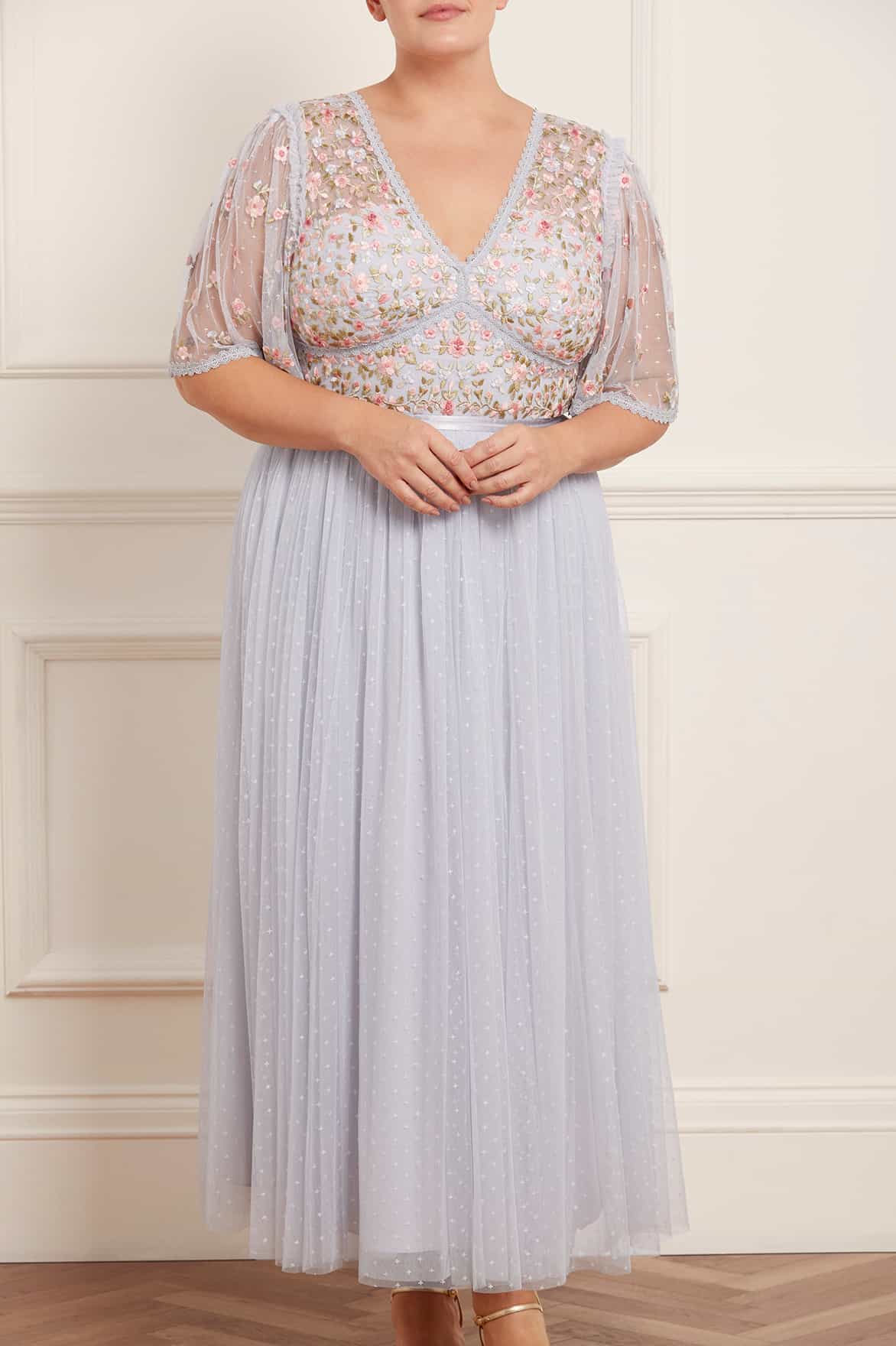 Ribbon Bouquet Bodice Ankle Gown - Image 4