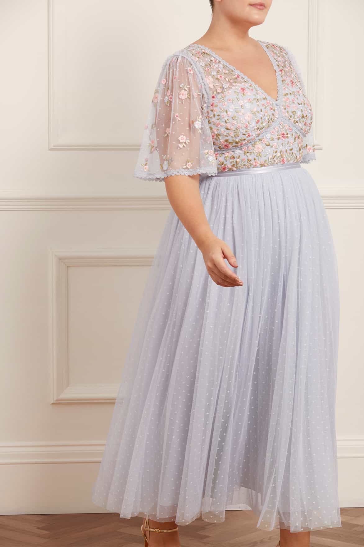 Ribbon Bouquet Bodice Ankle Gown - Image 5