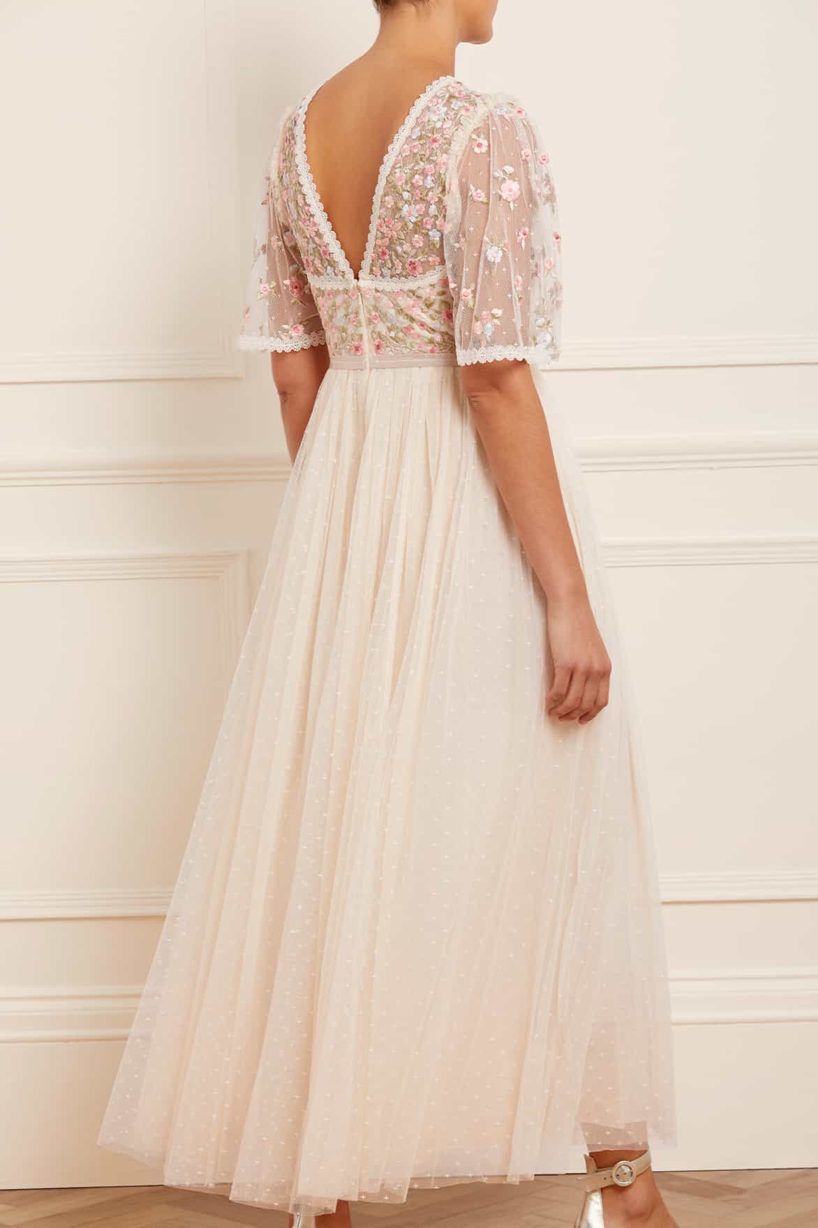 Ribbon Bouquet Bodice Ankle Gown - Image 4