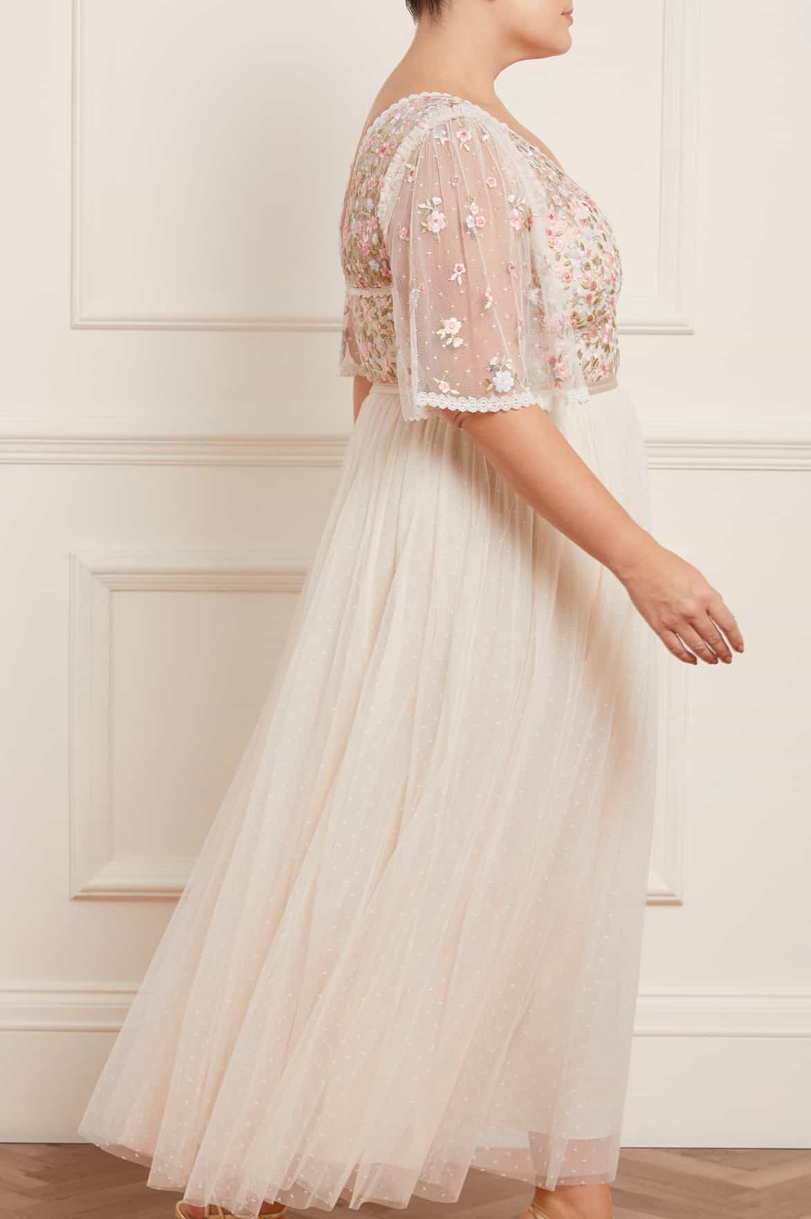Ribbon Bouquet Bodice Ankle Gown - Image 6