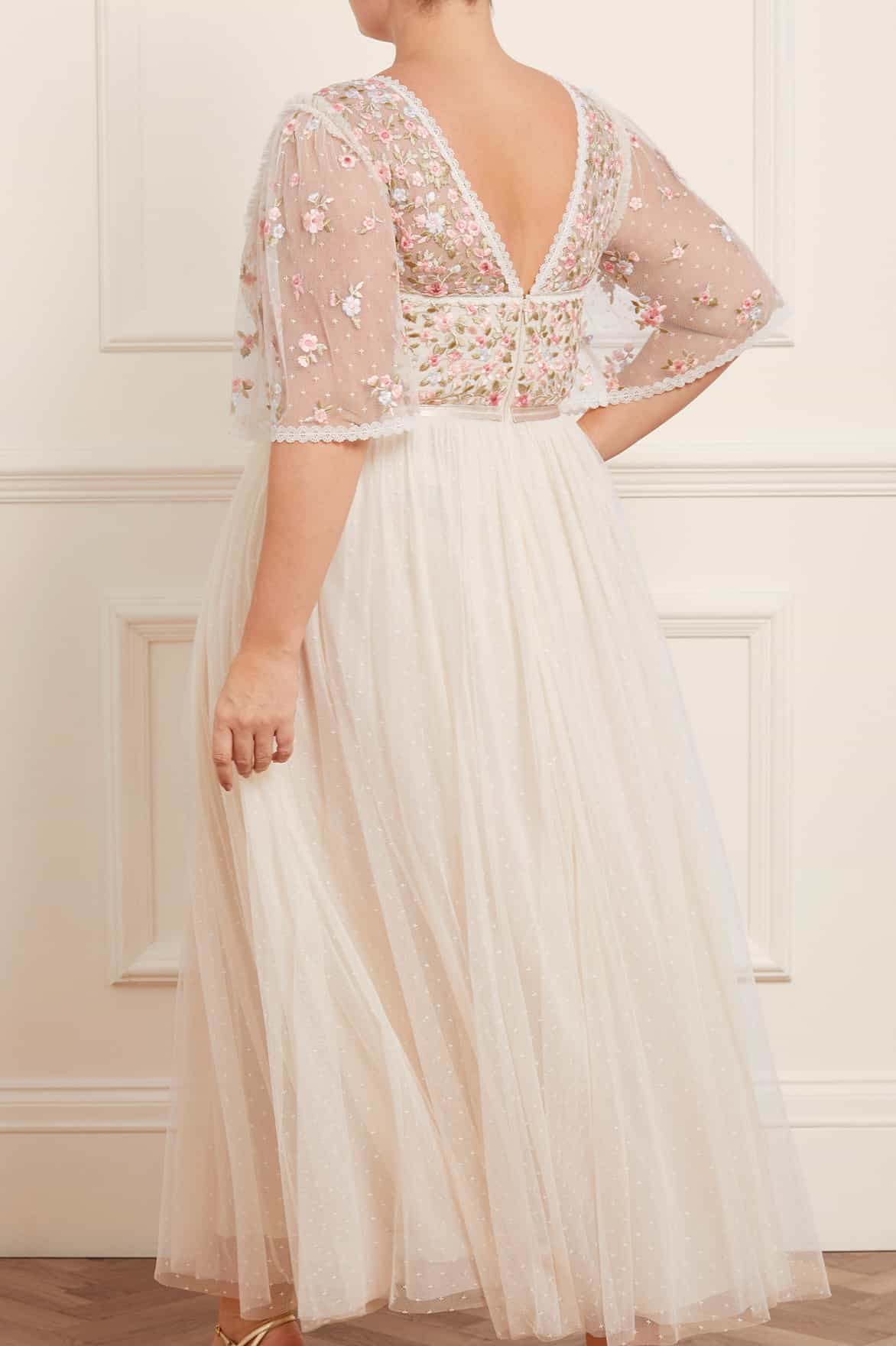 Ribbon Bouquet Bodice Ankle Gown - Image 9