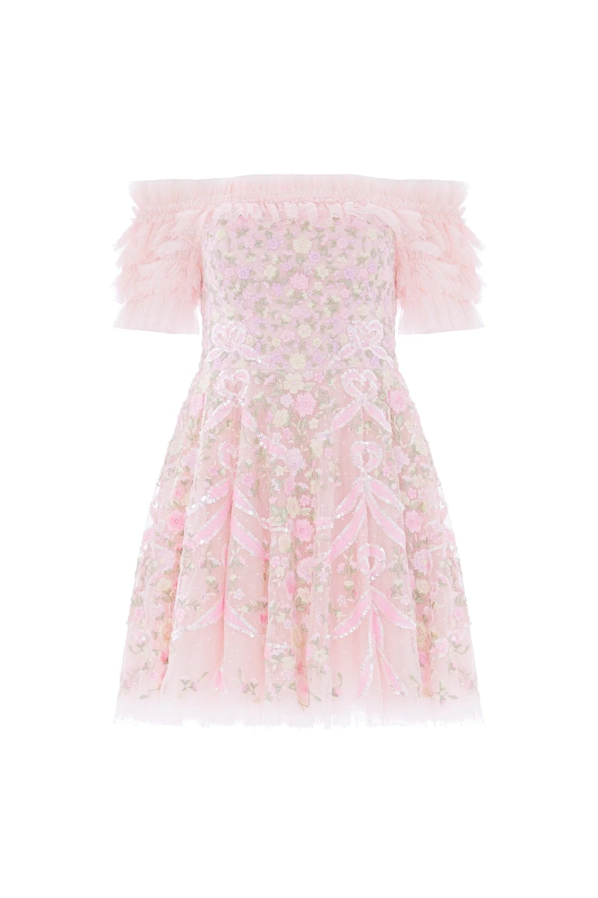 Ribbon Heart Off-Shoulder Micro Mini Dress - Image 2