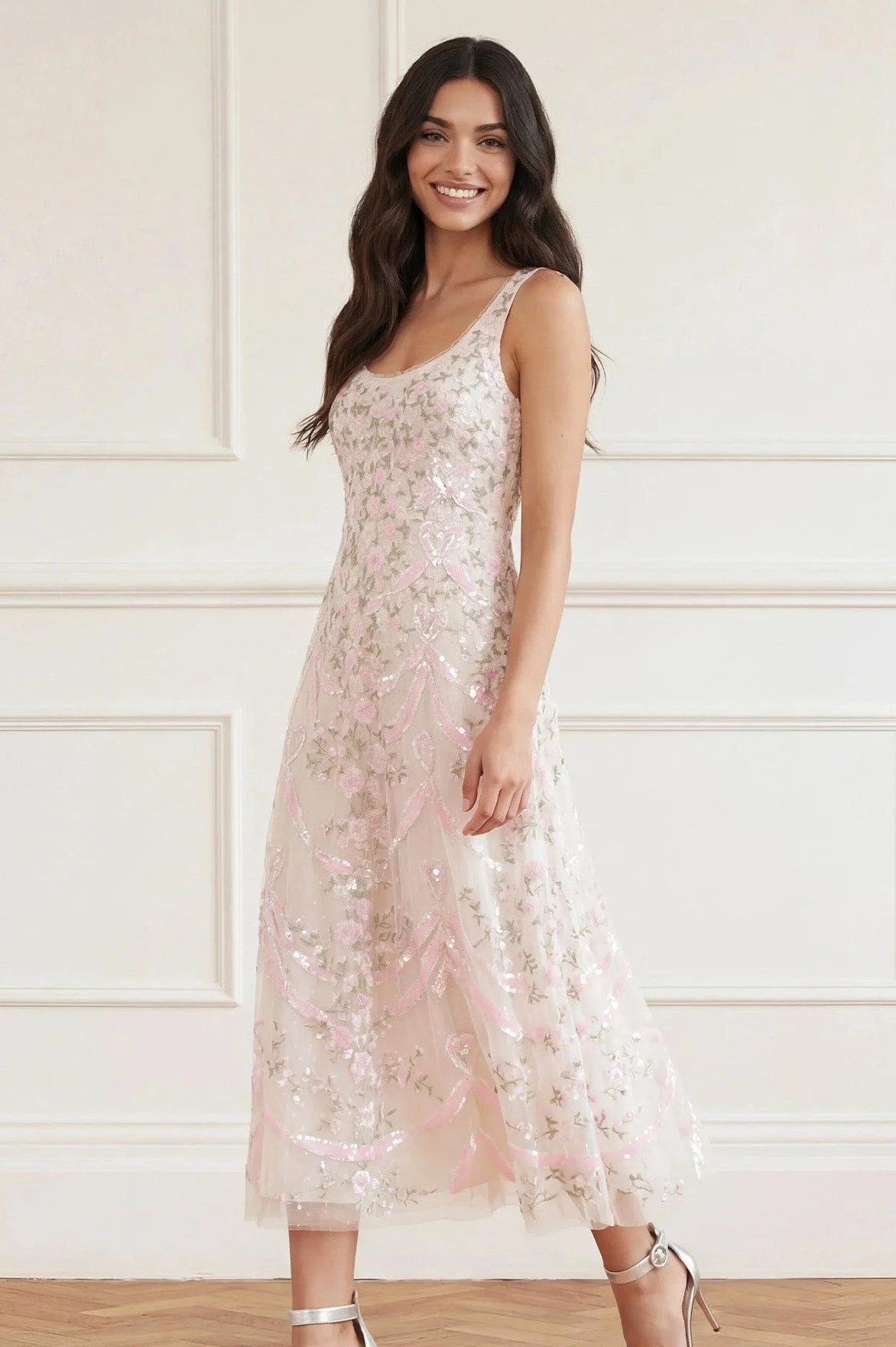 Ribbon Heart Scoop Neck Ballerina Dress - Image 2