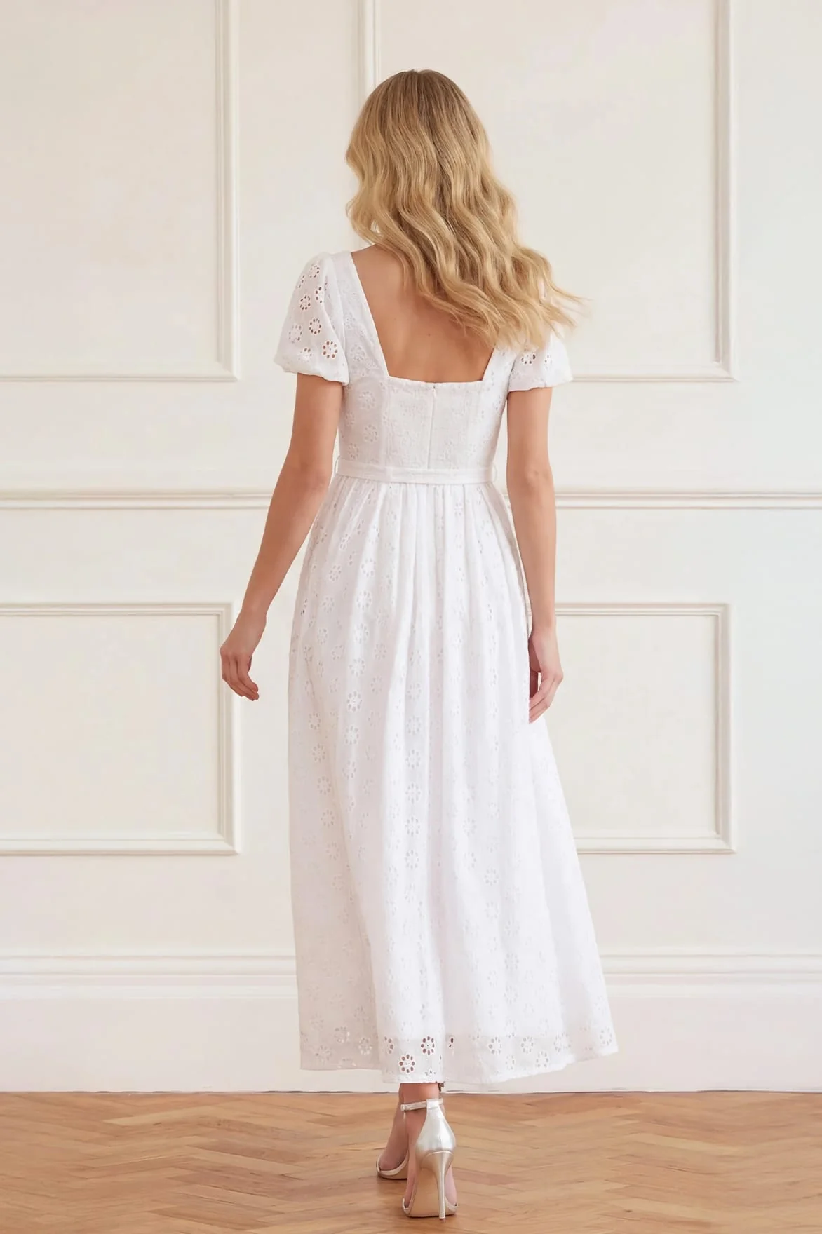 Romilly Cotton Broderie Ankle Gown - Image 4