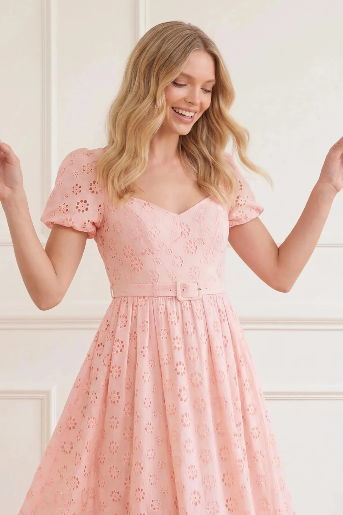 Romilly Cotton Broderie Ankle Gown - Image 3