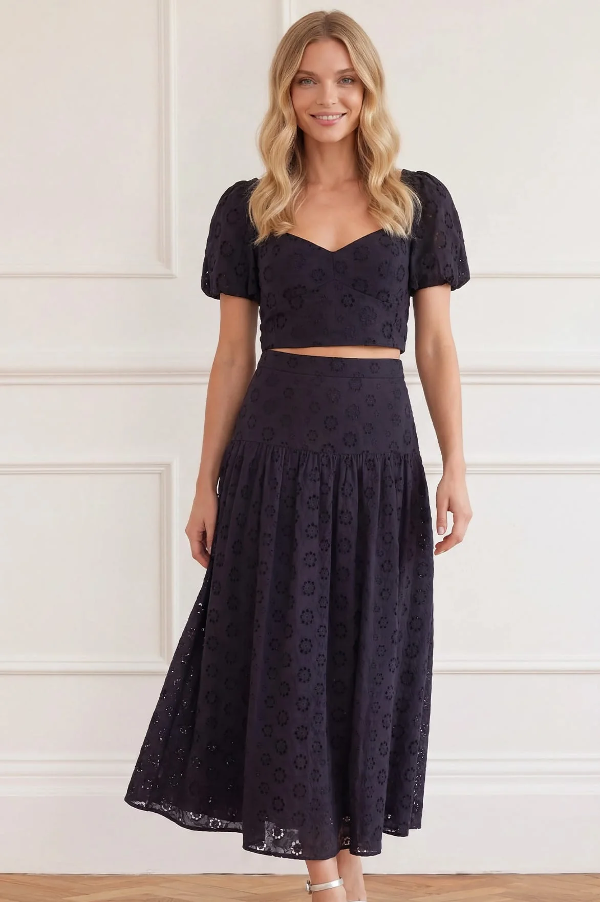 Romilly Cotton Broderie Top - Image 3