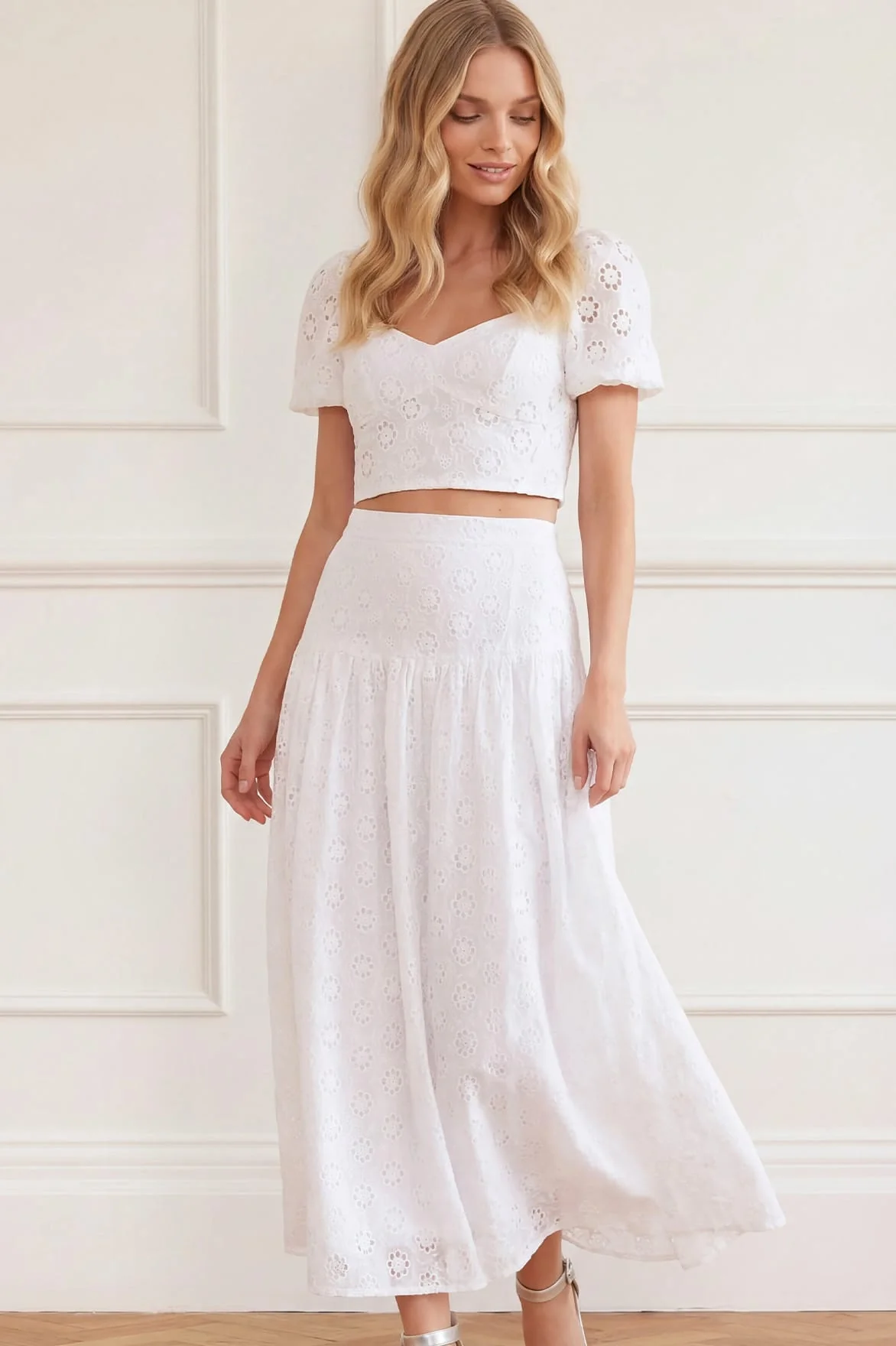 Romilly Cotton Broderie Top - Image 4