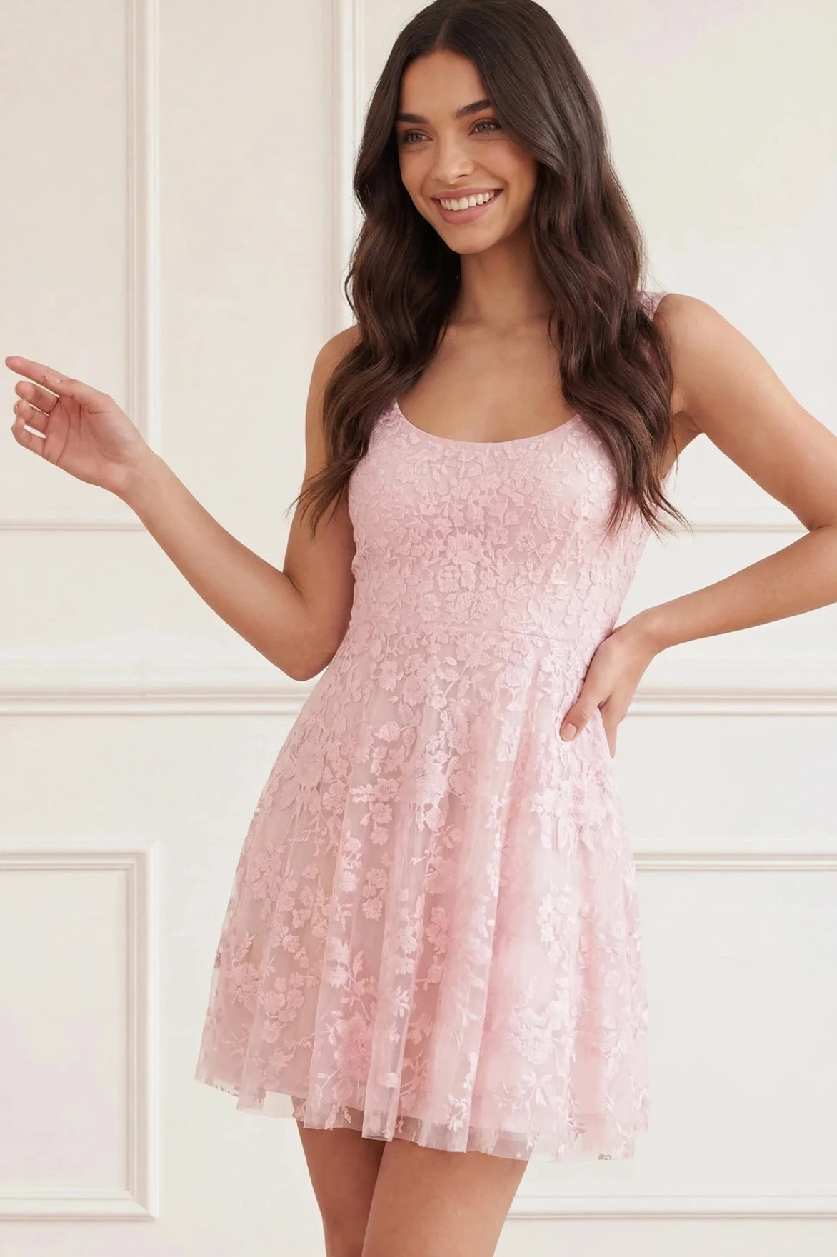 Rosa Sleeveless Scoop Neck Micro Mini Dress - Image 3