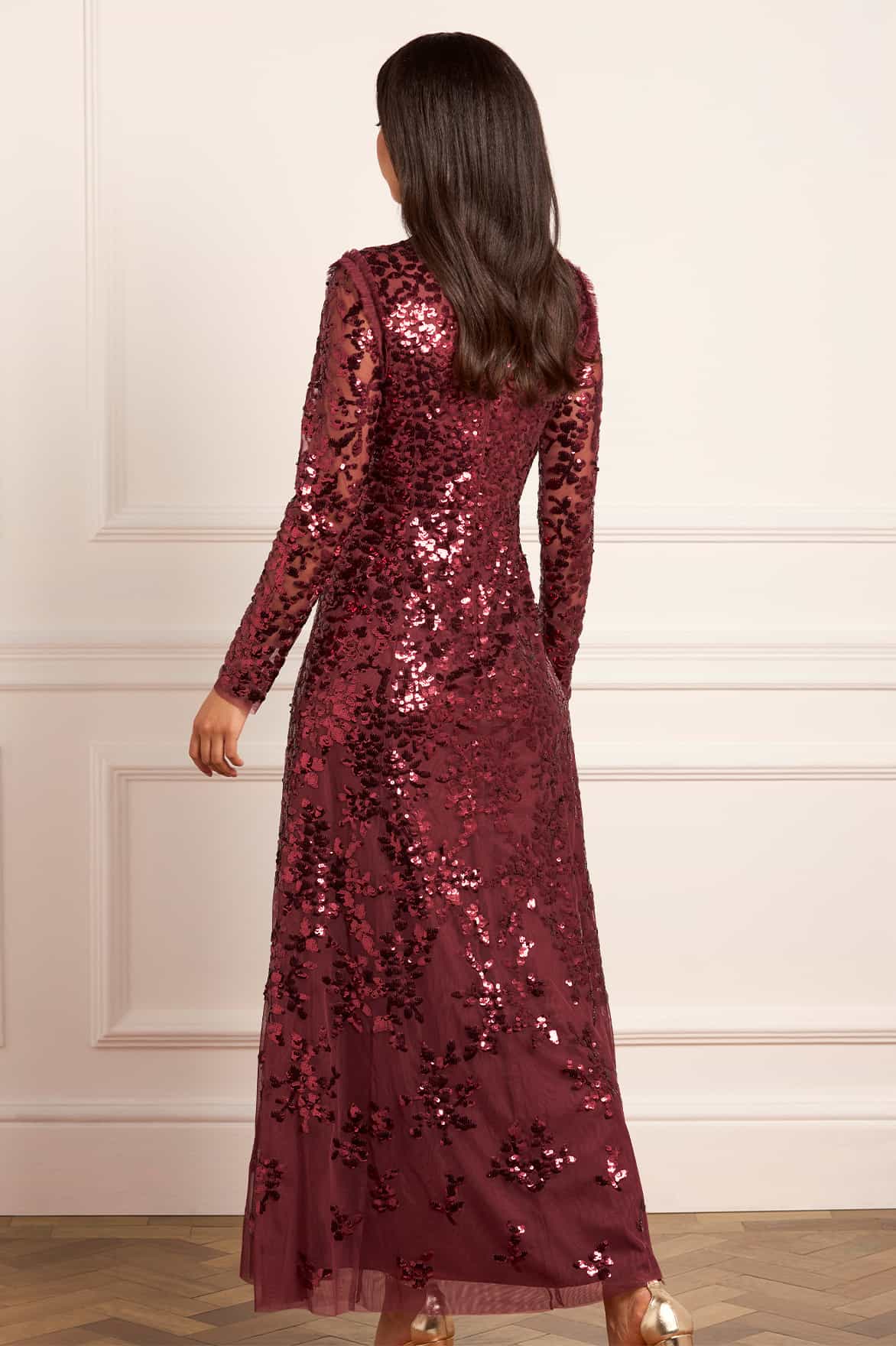 Rosanna Lattice Round Neck Gown - Image 5