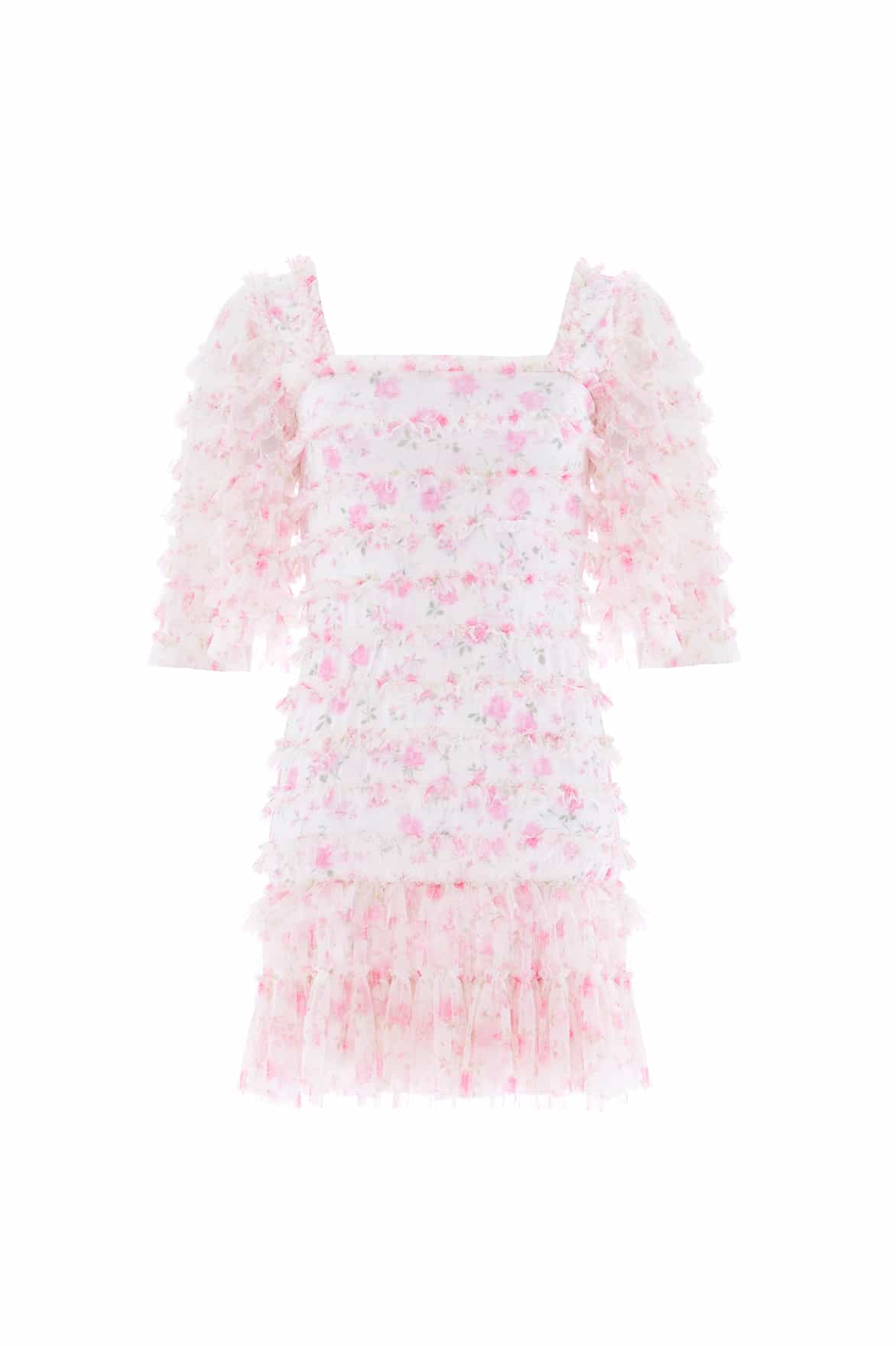 Rose Ditsy Short Sleeve Micro Mini Dress - Image 3