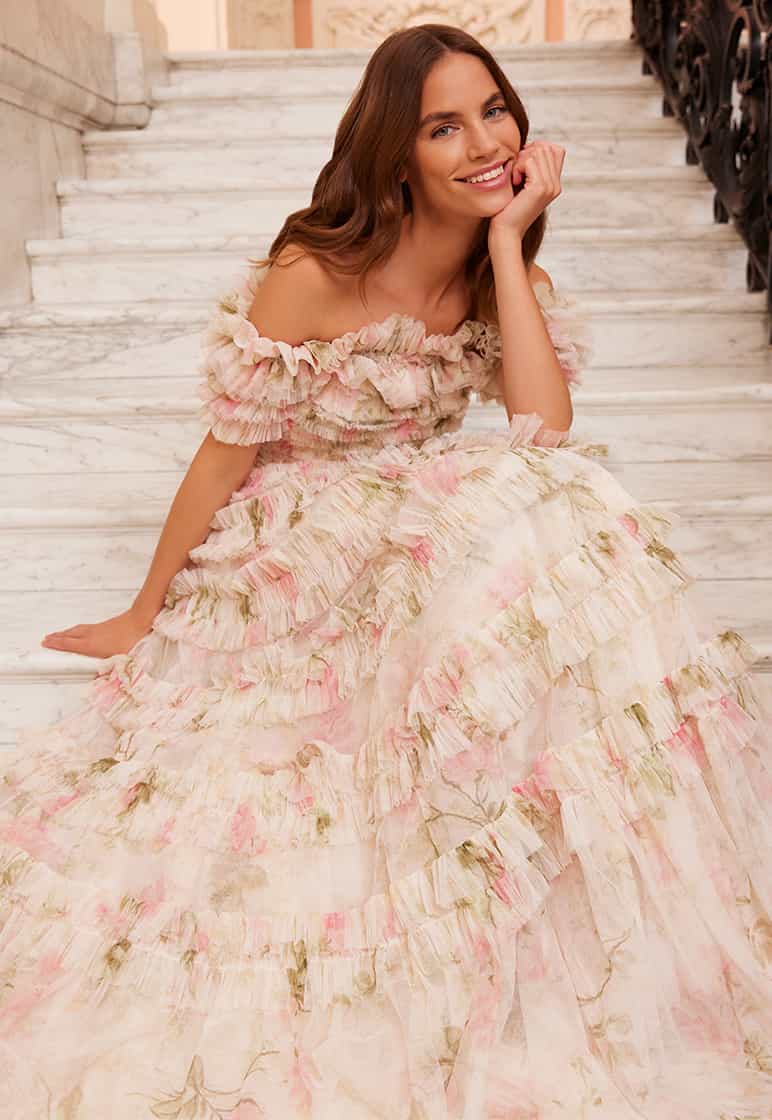 Rose Lisette Off-Shoulder Gown - Image 6