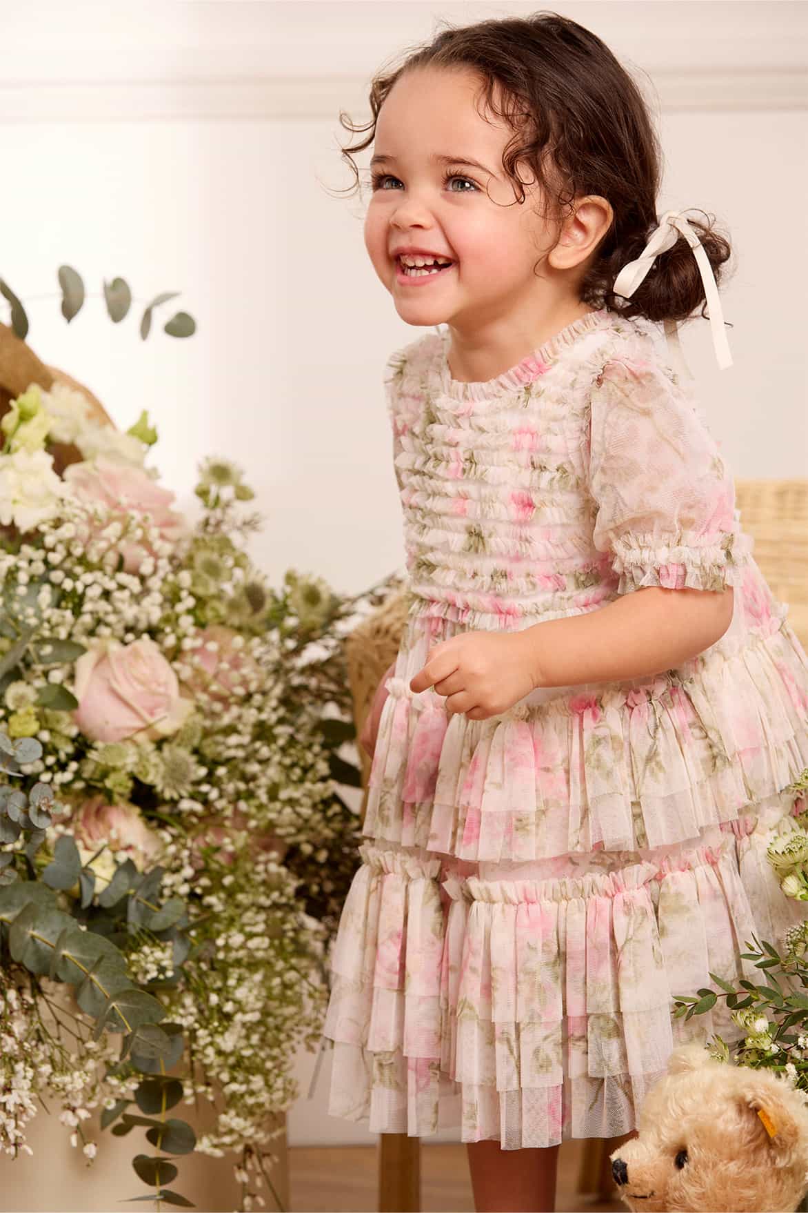 Rose Ruffle Frill Baby Dress - Image 3